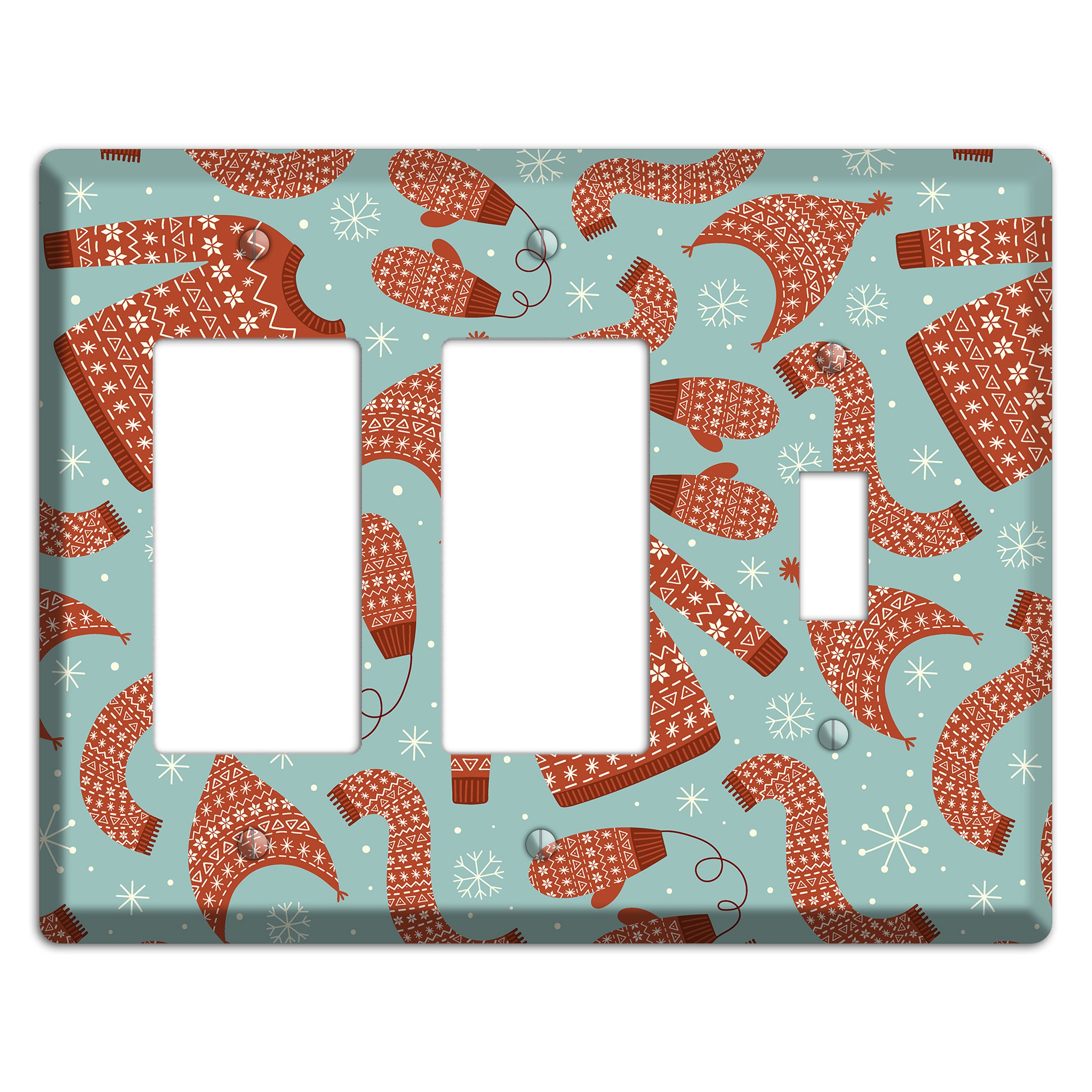 Cozy Knits & Mittens 2 Rocker / Toggle Wallplate