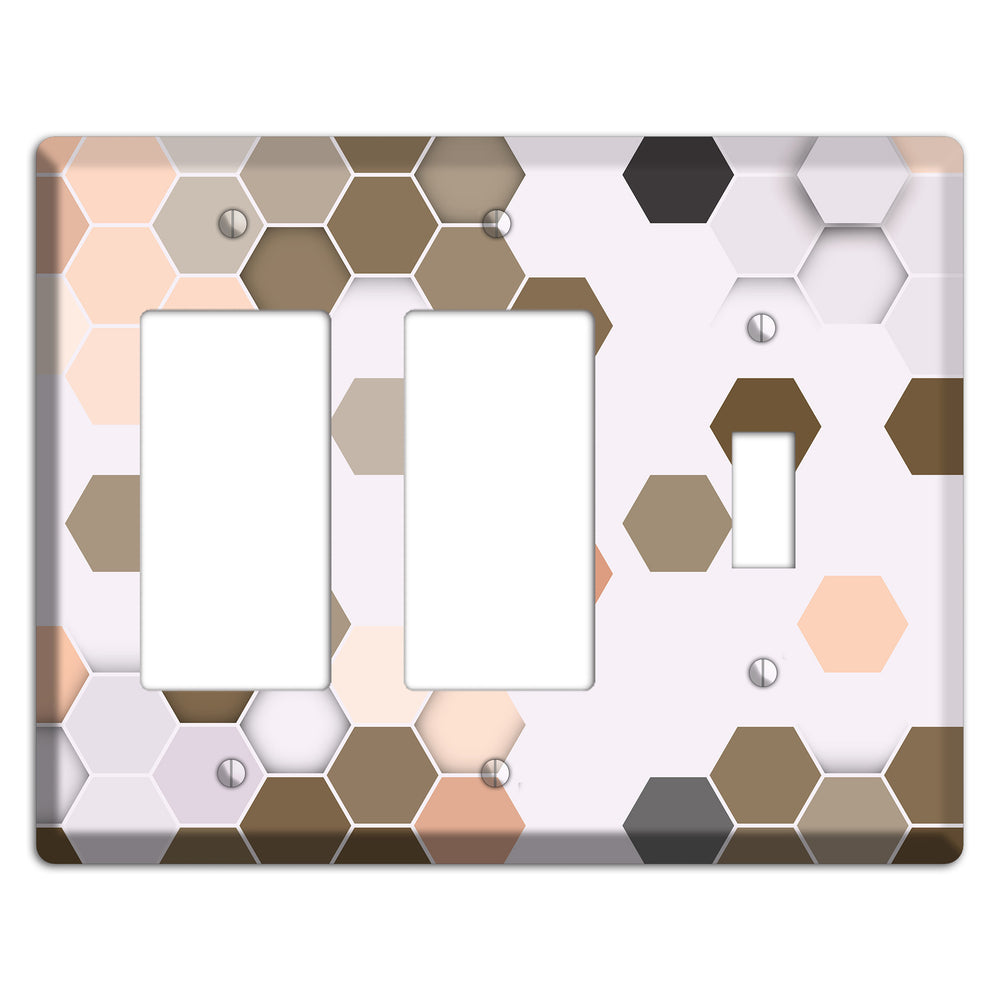 Clay & Terracotta Geometric Tiling 2 Rocker / Toggle Wallplate