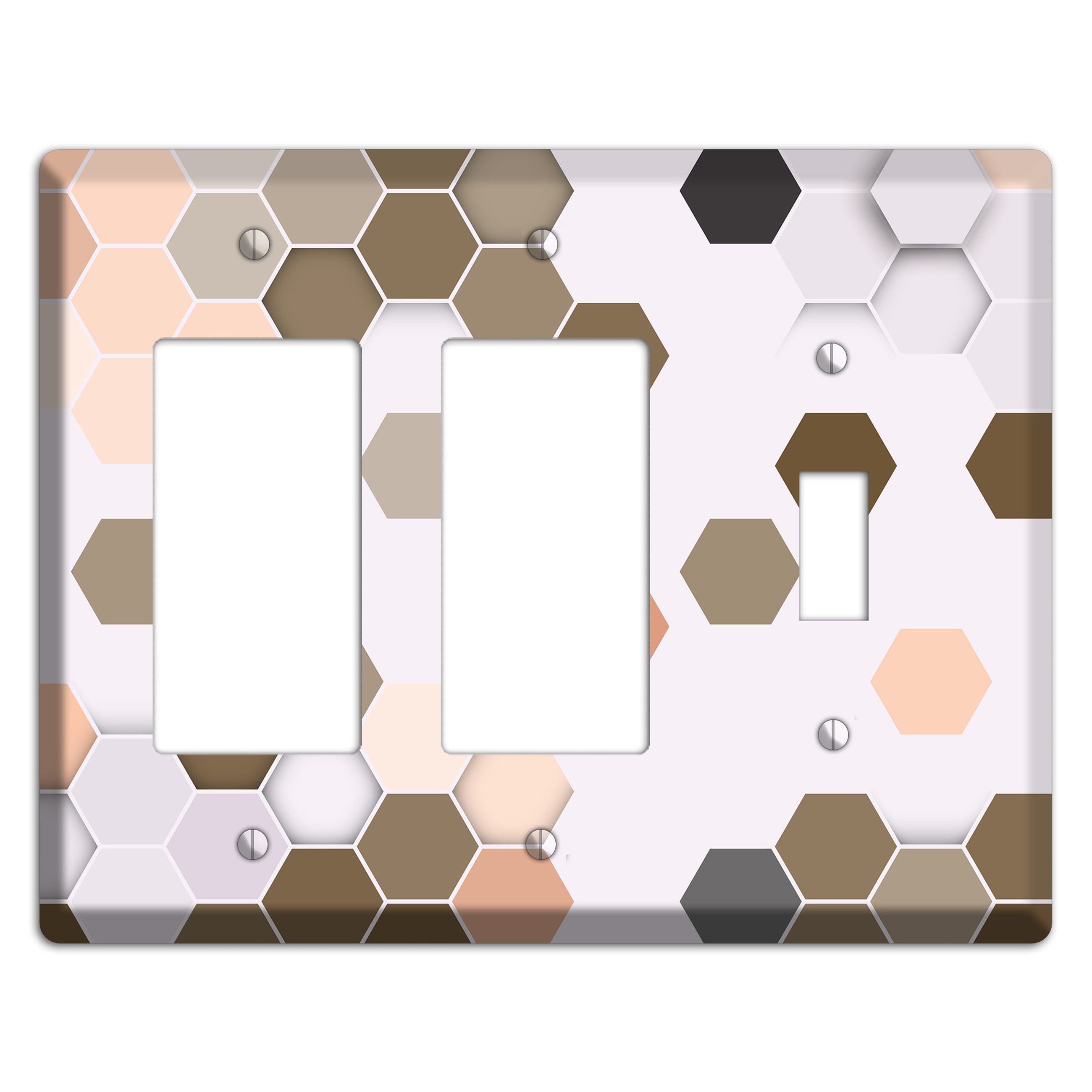 Clay & Terracotta Geometric Tiling 2 Rocker / Toggle Wallplate