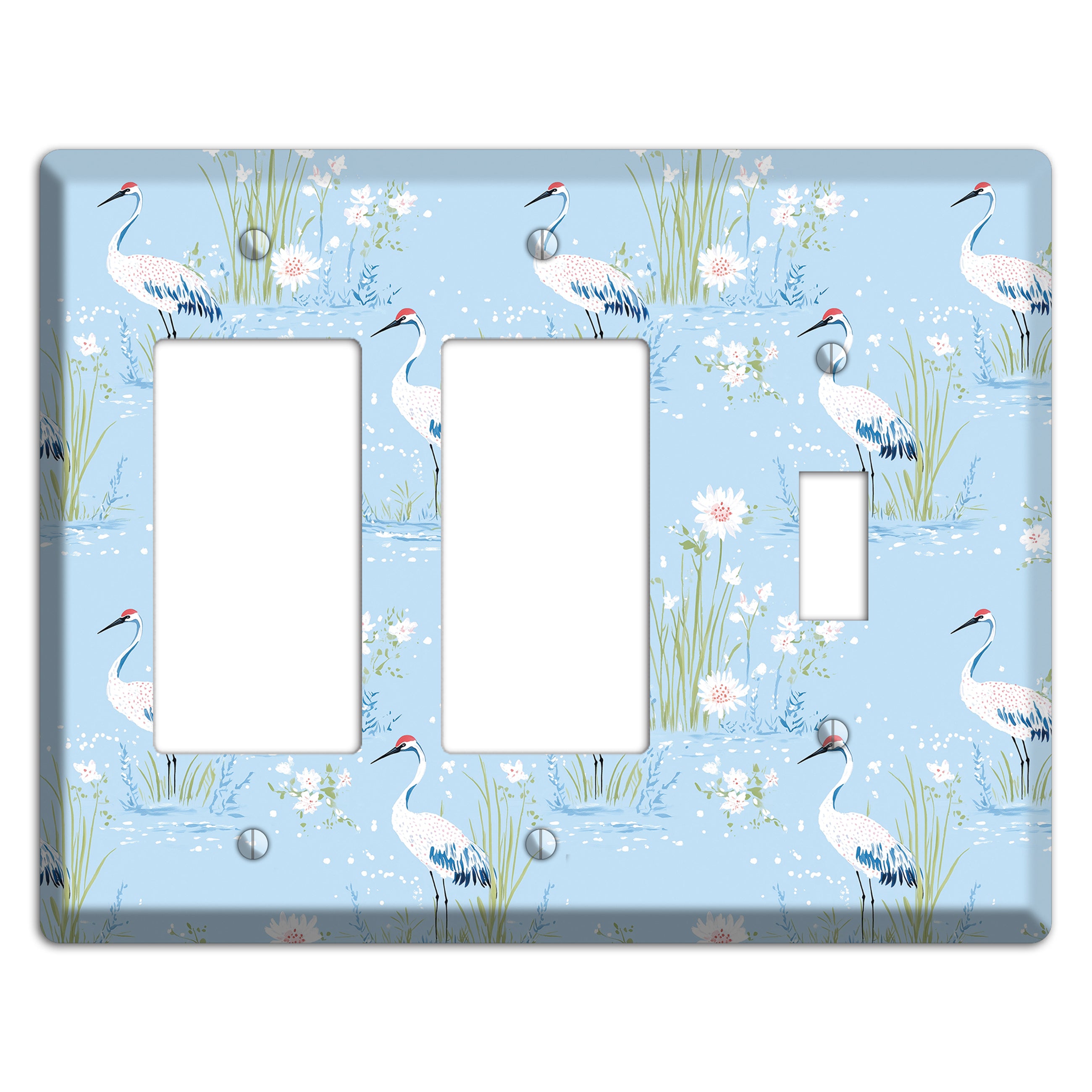 Powder Blue Marsh 2 Rocker / Toggle Wallplate