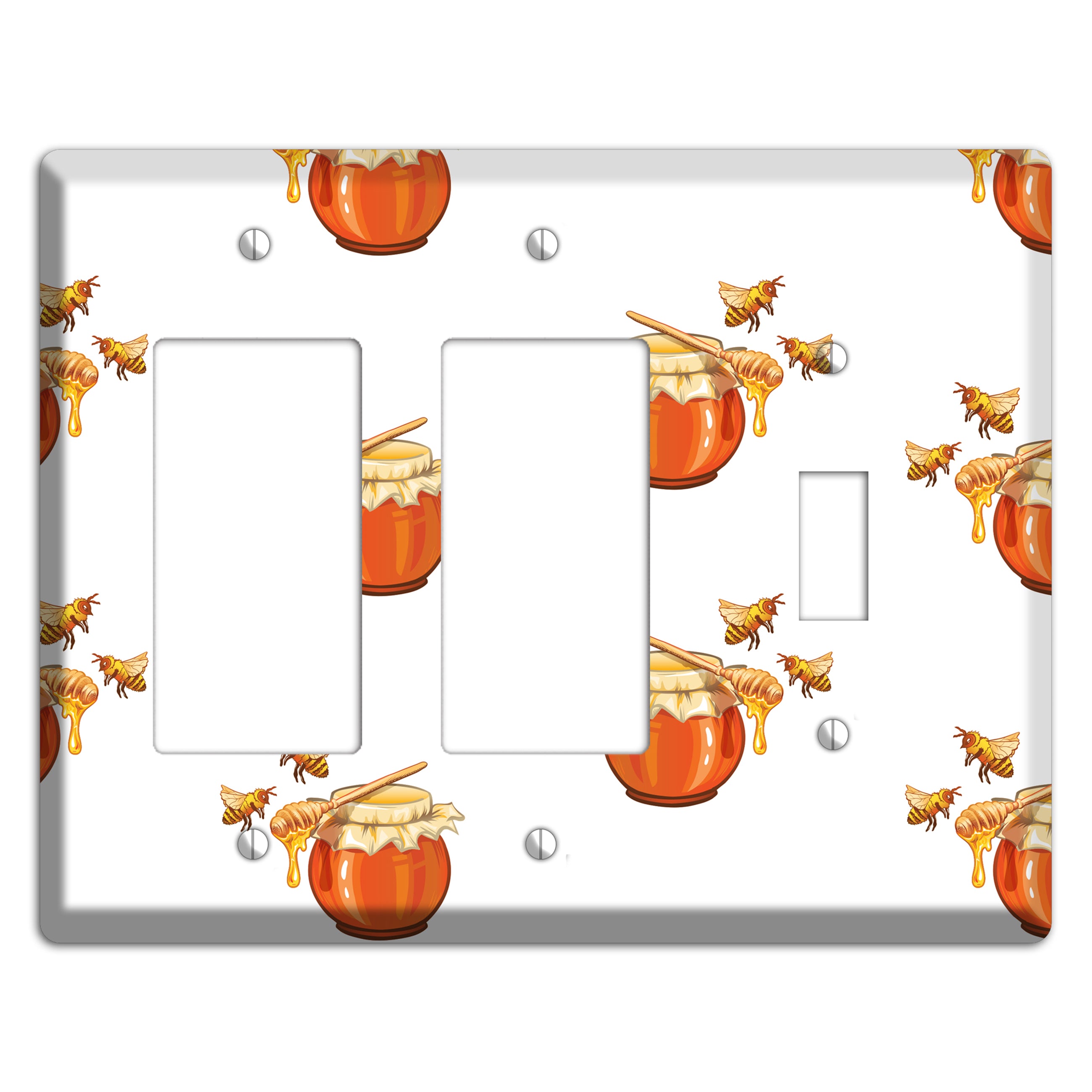 Honey & Hive 2 Rocker / Toggle Wallplate