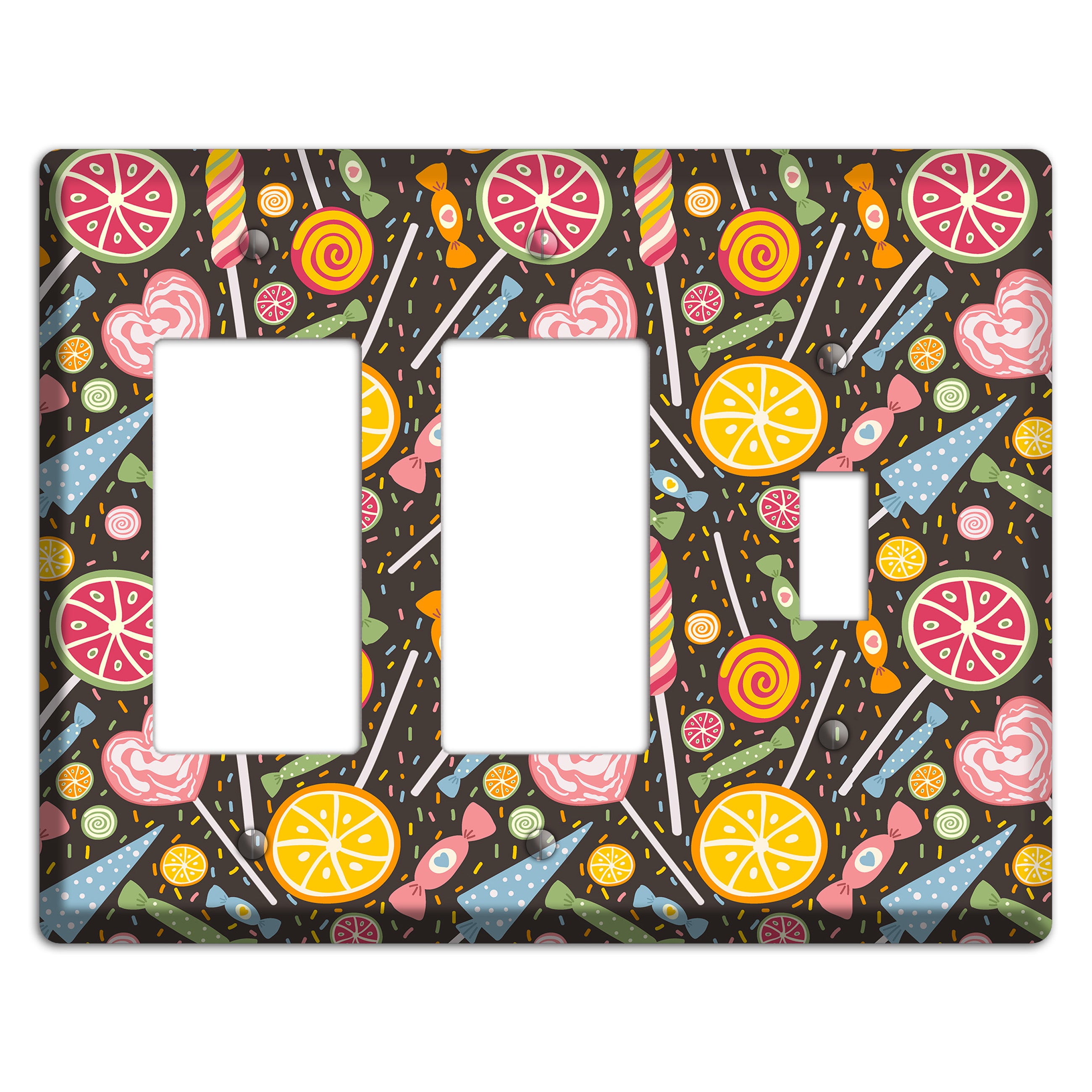 Candy Carnival (Dark) 2 Rocker / Toggle Wallplate