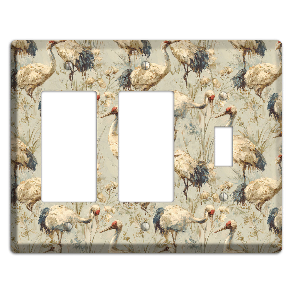Driftwood Crane Marsh 2 Rocker / Toggle Wallplate