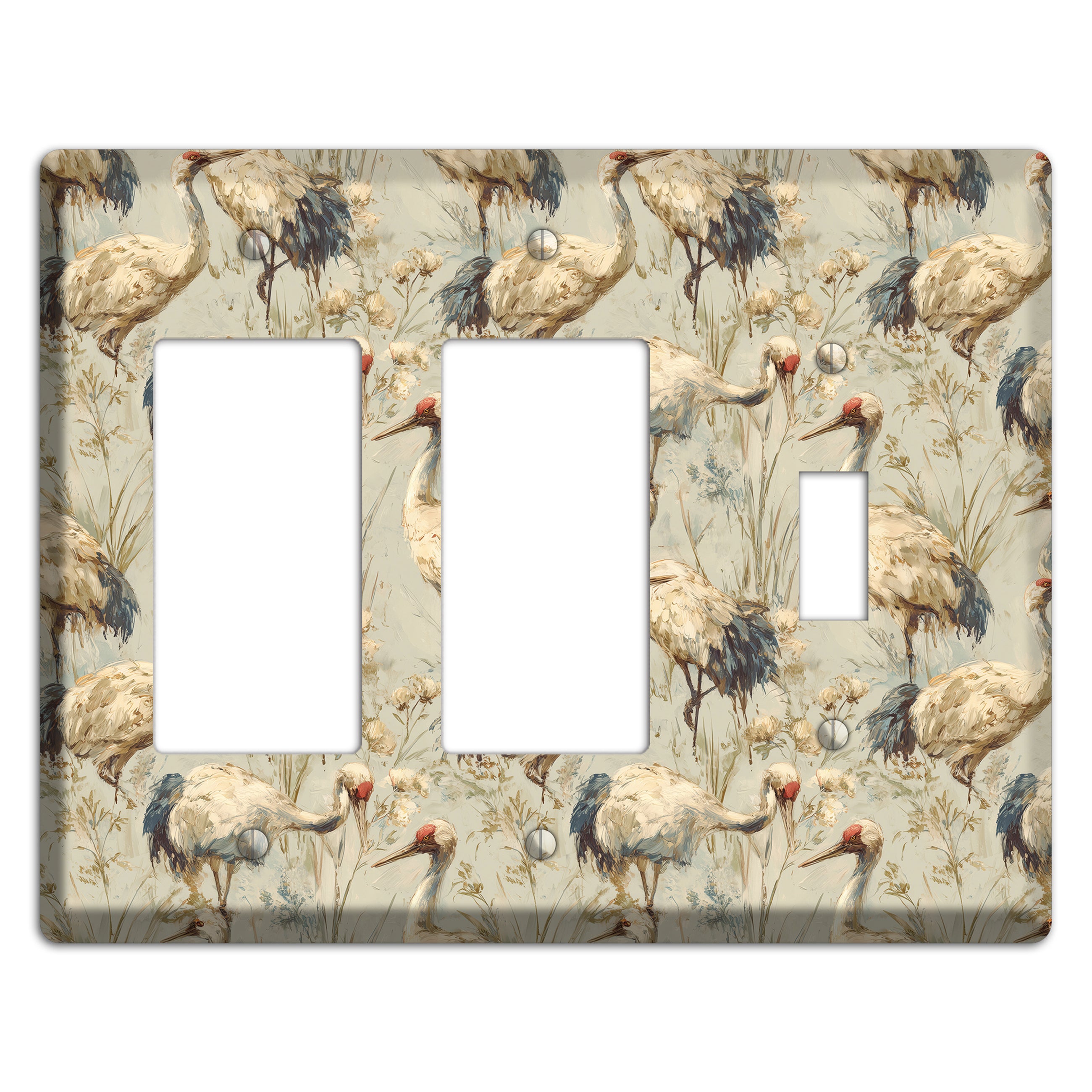Driftwood Crane Marsh 2 Rocker / Toggle Wallplate