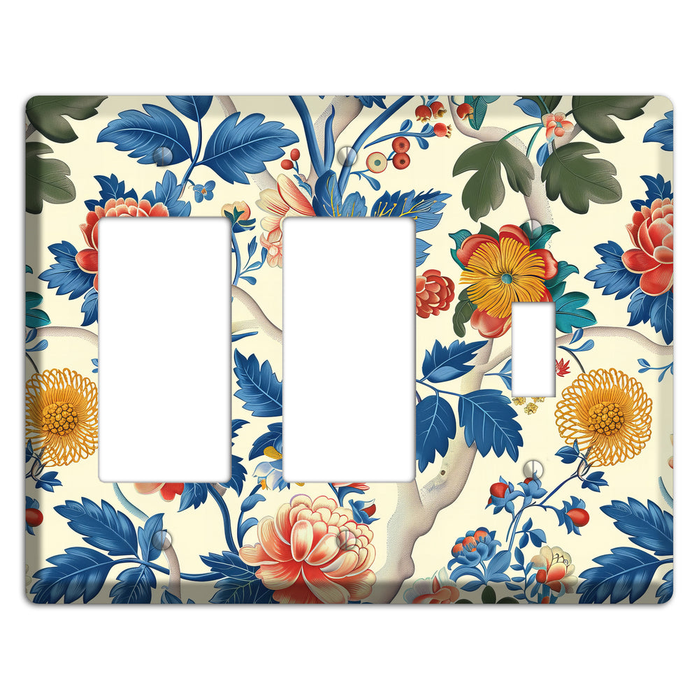 Porcelain Garden Riot 2 Rocker / Toggle Wallplate