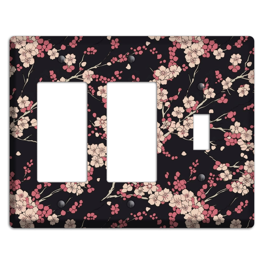 Night Blossom Drift 2 Rocker / Toggle Wallplate