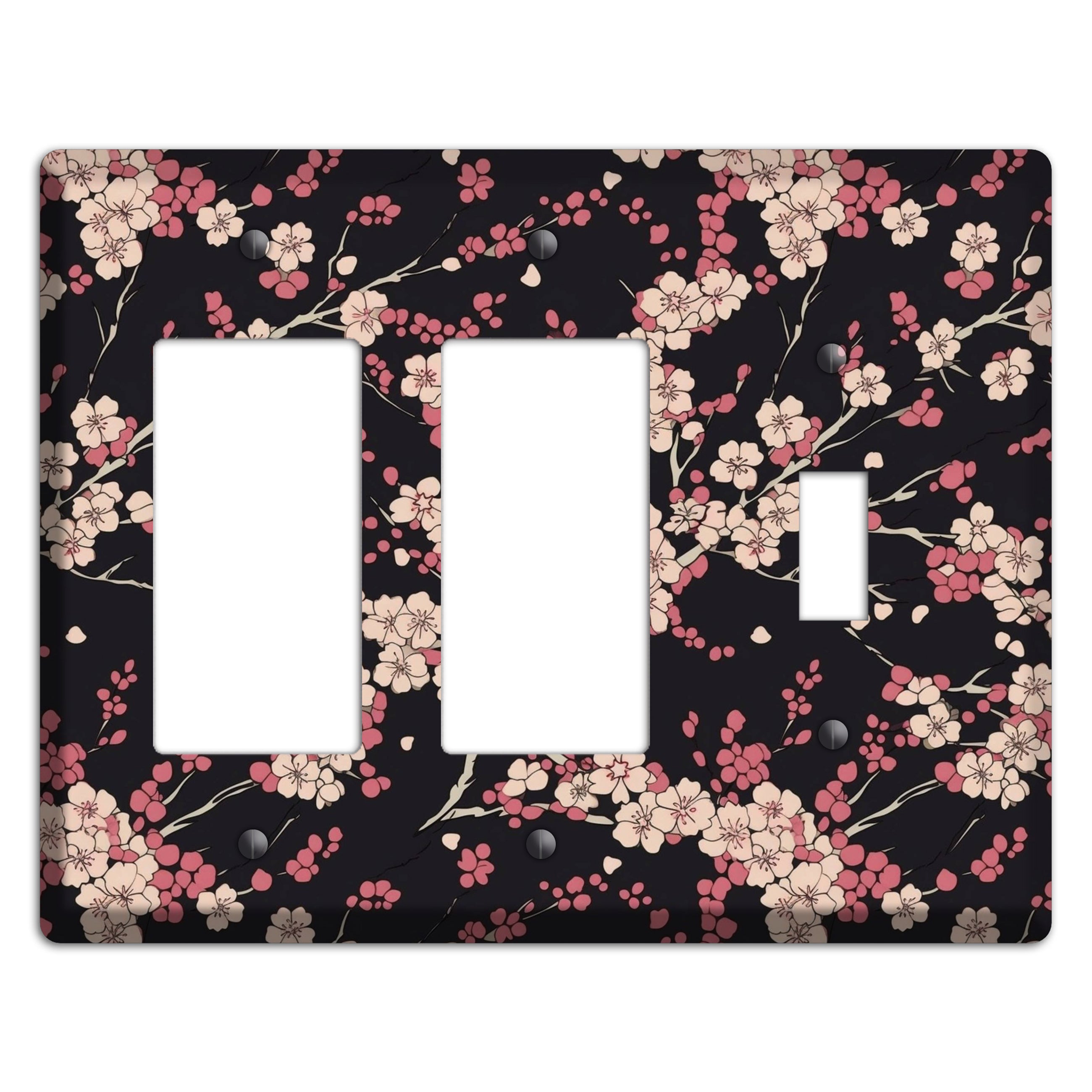 Night Blossom Drift 2 Rocker / Toggle Wallplate
