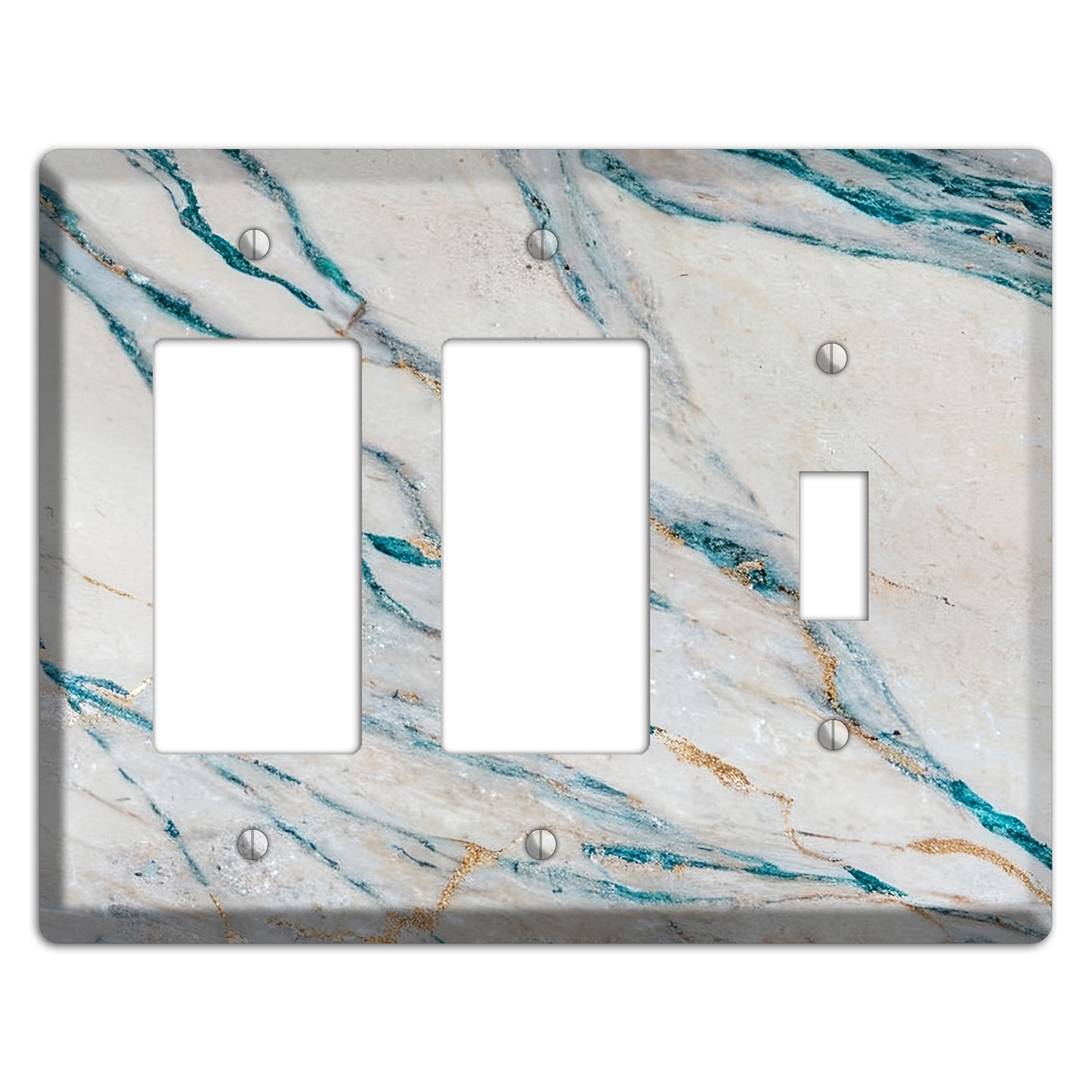 Bondi Blue Marble 2 Rocker / Toggle Wallplate