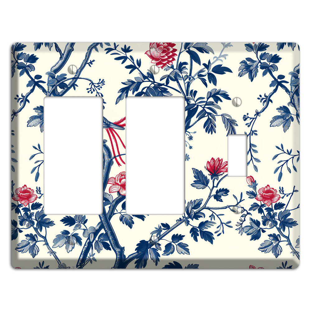 Crimson Wing Reverie 2 Rocker / Toggle Wallplate