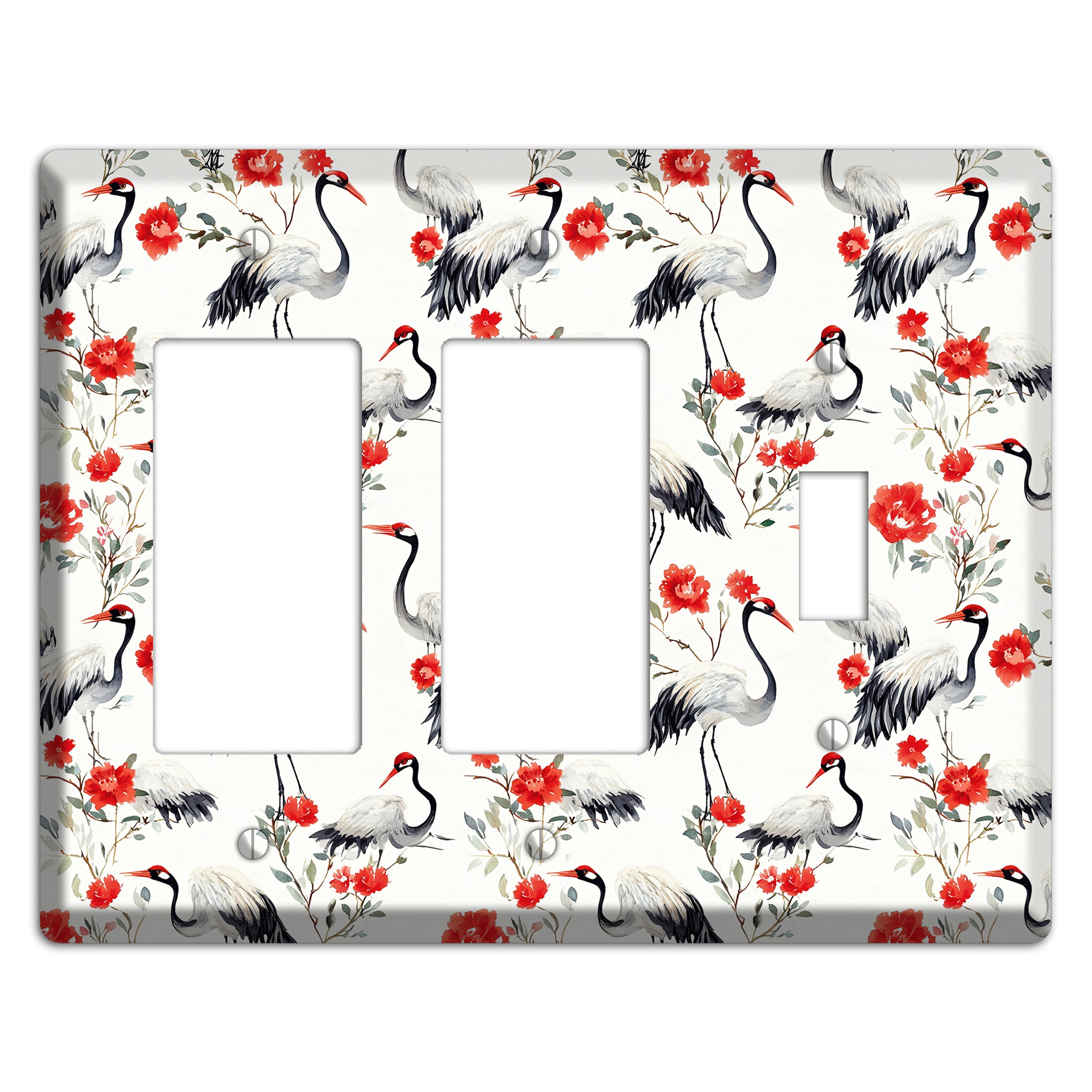 Scarlet Plume Garden 2 Rocker / Toggle Wallplate