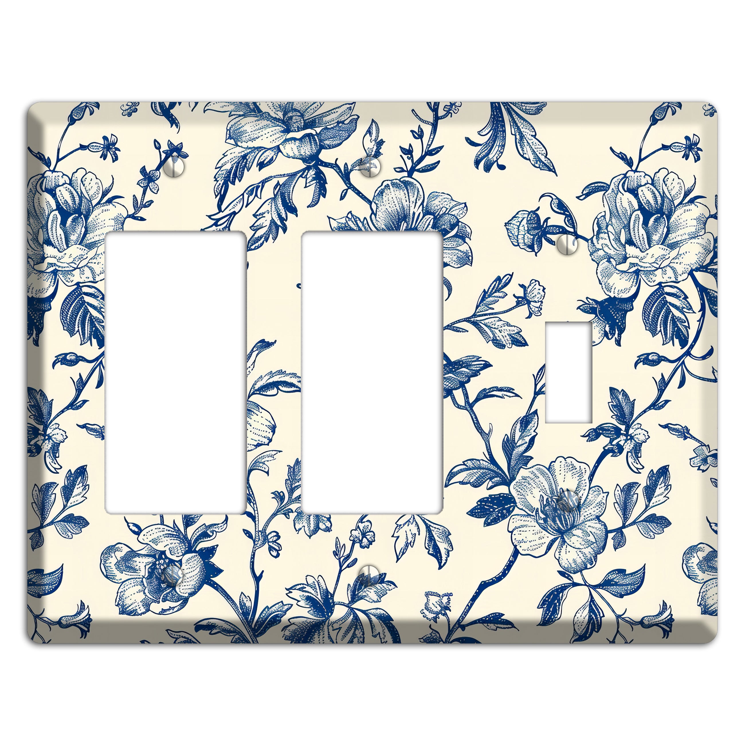 Garden Indigo Reverie 2 Rocker / Toggle Wallplate