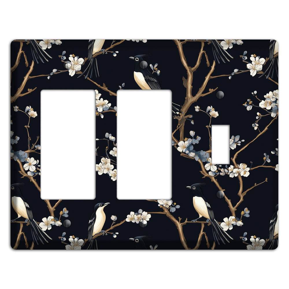 Plum Blossom Vigil 2 Rocker / Toggle Wallplate