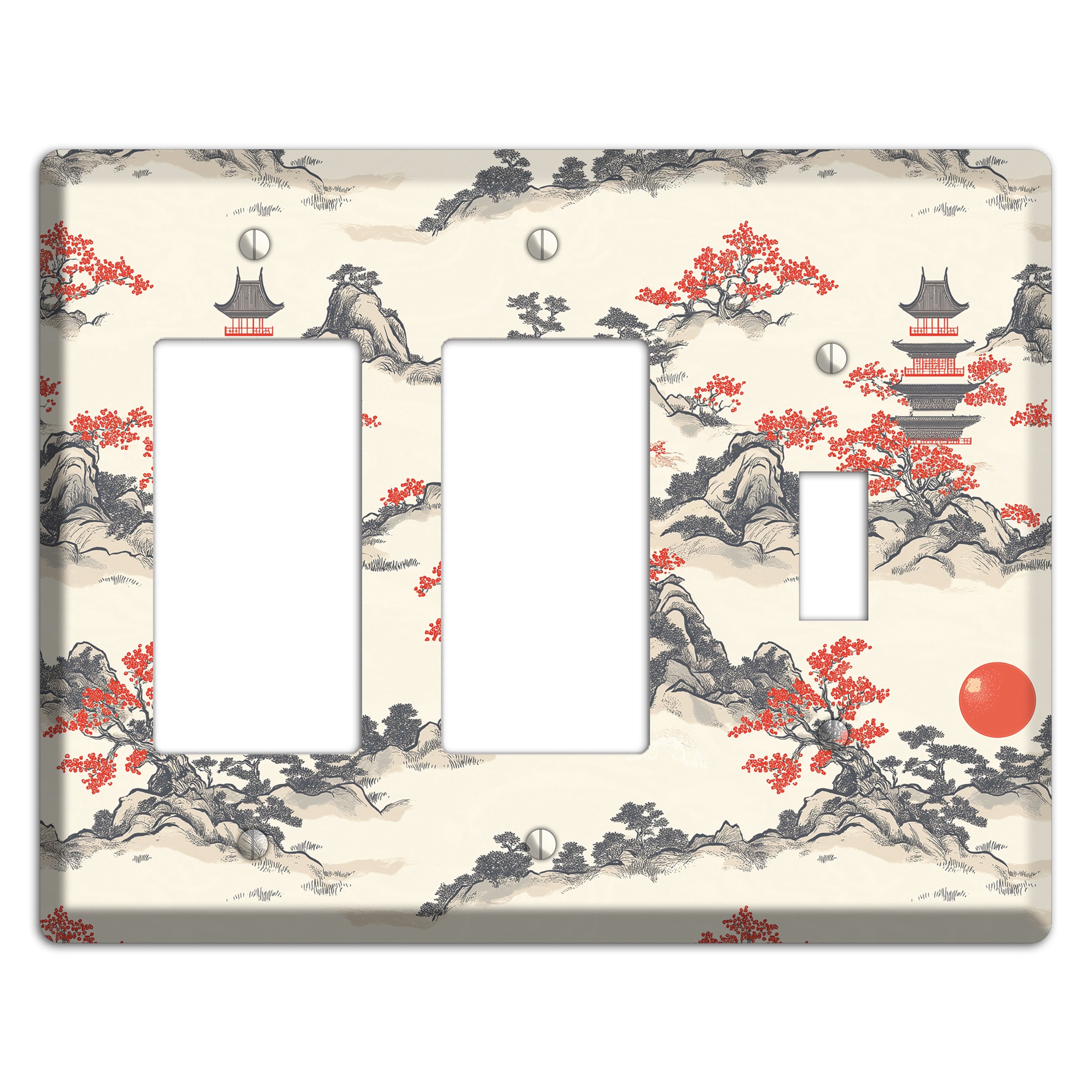 Ember & Stone Peaks 2 Rocker / Toggle Wallplate