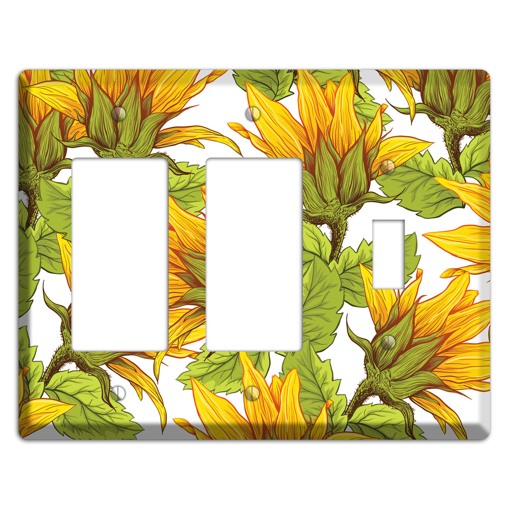 Golden Bloom Scatter 2 Rocker / Toggle Wallplate