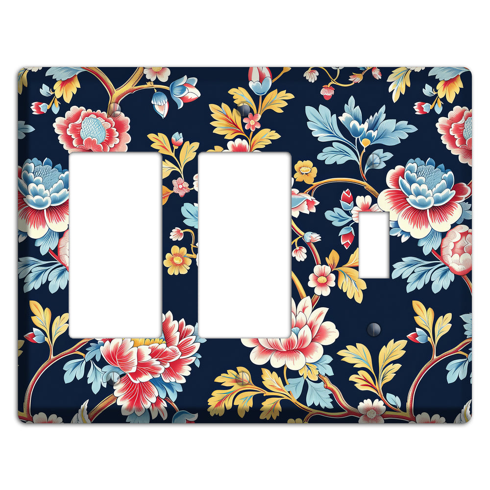 Midnight Garden Bloom 2 Rocker / Toggle Wallplate