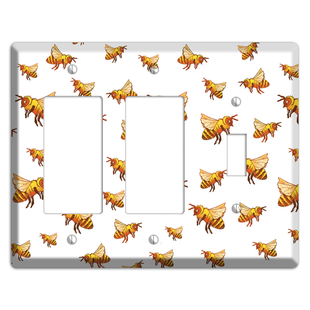 Golden Swarm Dance 2 Rocker / Toggle Wallplate