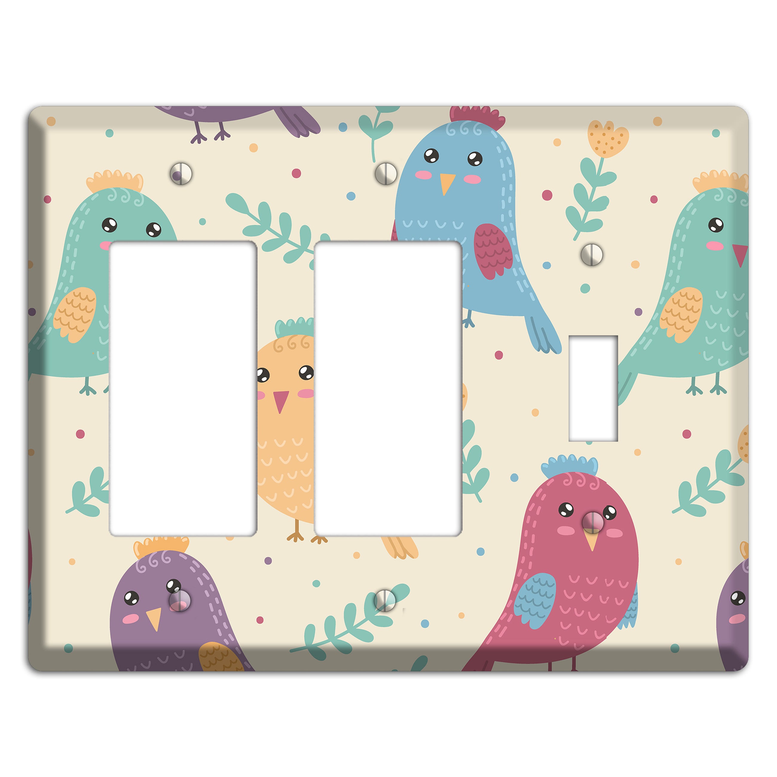Jungle Giggles (Light) 2 Rocker / Toggle Wallplate