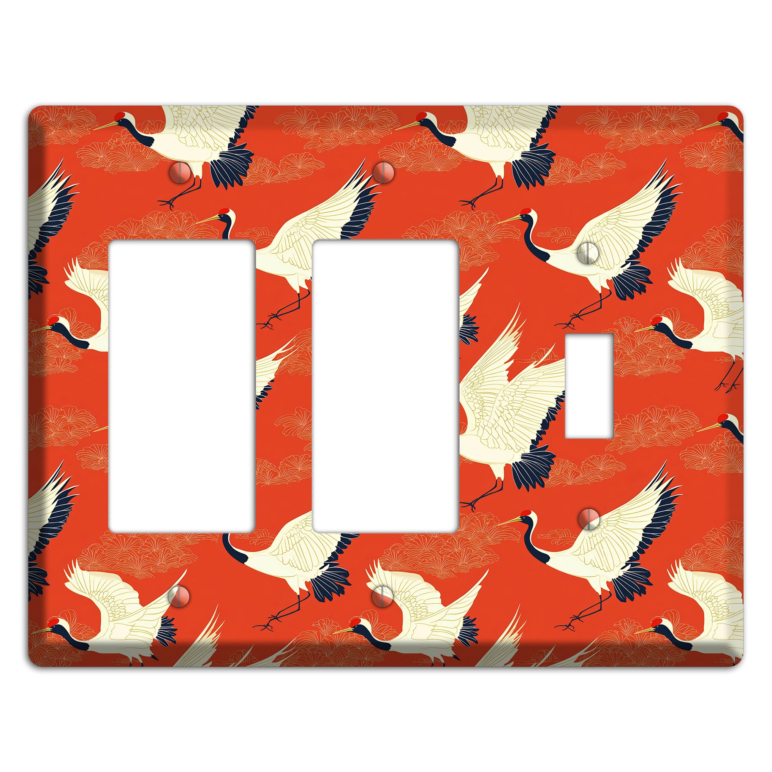 Vermillion Crane Flight 2 Rocker / Toggle Wallplate