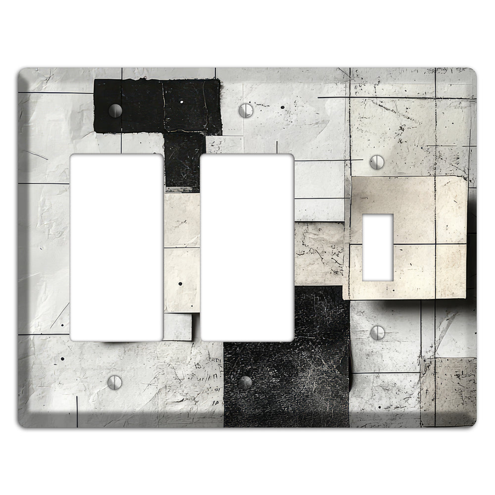 Torn Blueprint Collage 2 Rocker / Toggle Wallplate