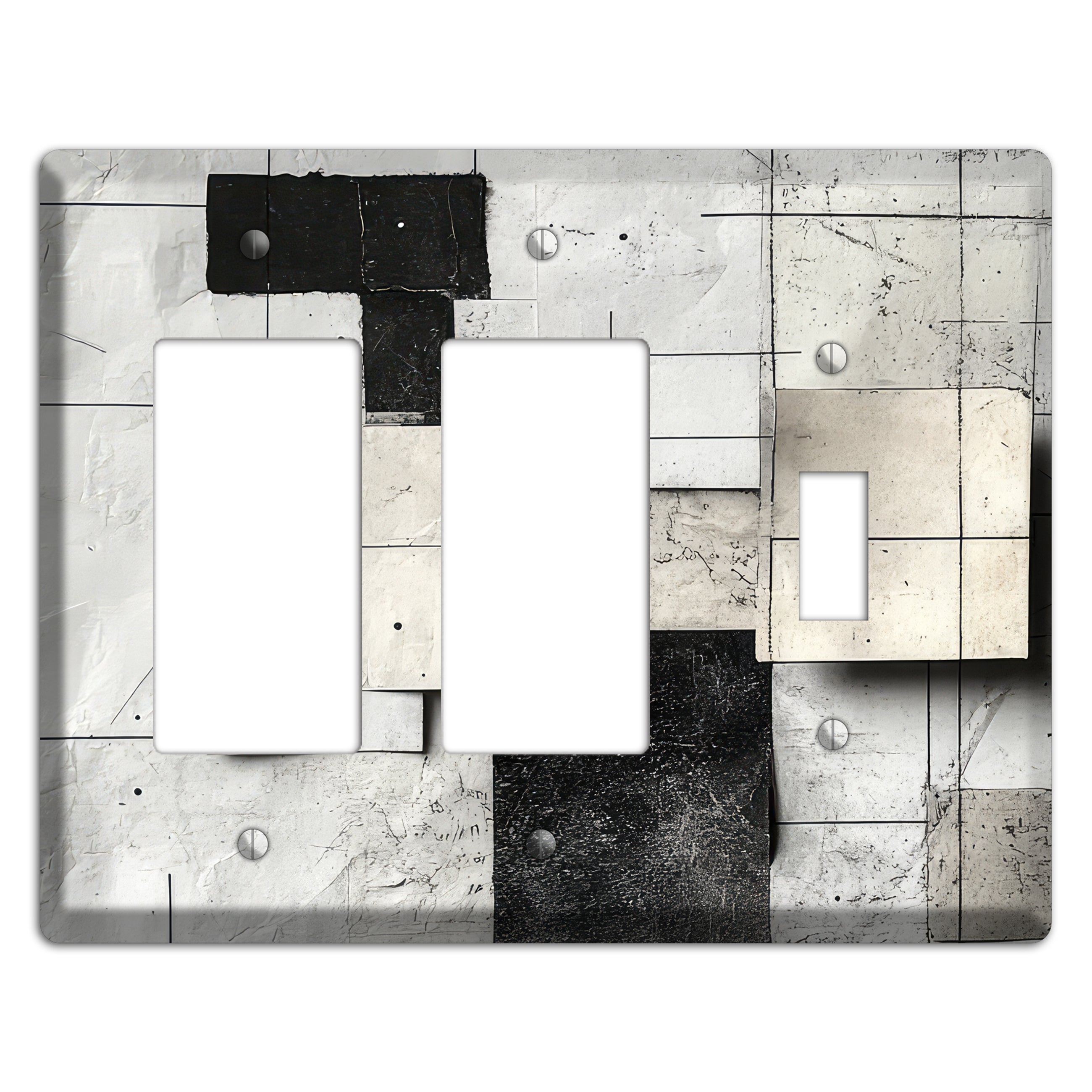 Torn Blueprint Collage 2 Rocker / Toggle Wallplate