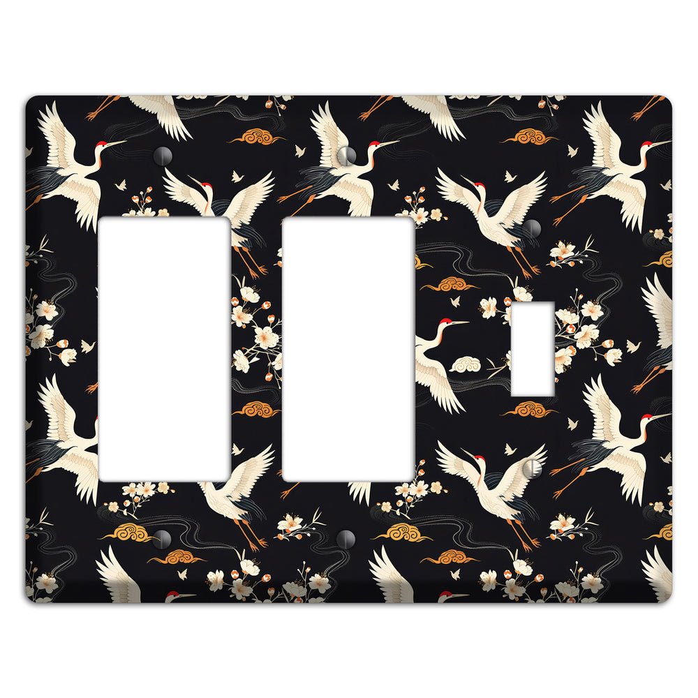Obsidian Crane Nocturne 2 Rocker / Toggle Wallplate