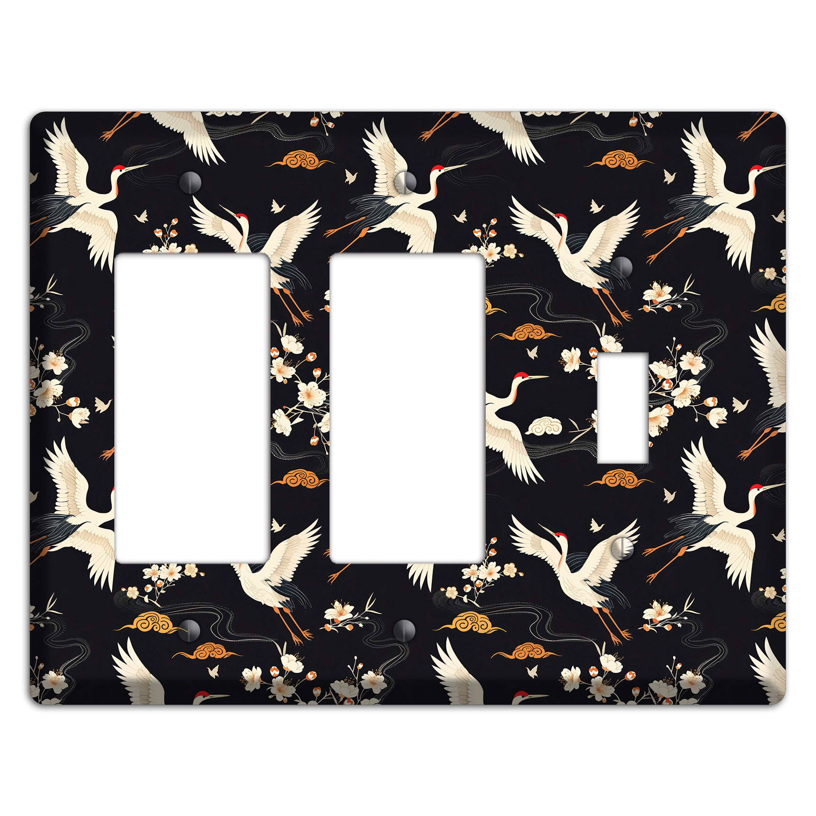 Obsidian Crane Nocturne 2 Rocker / Toggle Wallplate