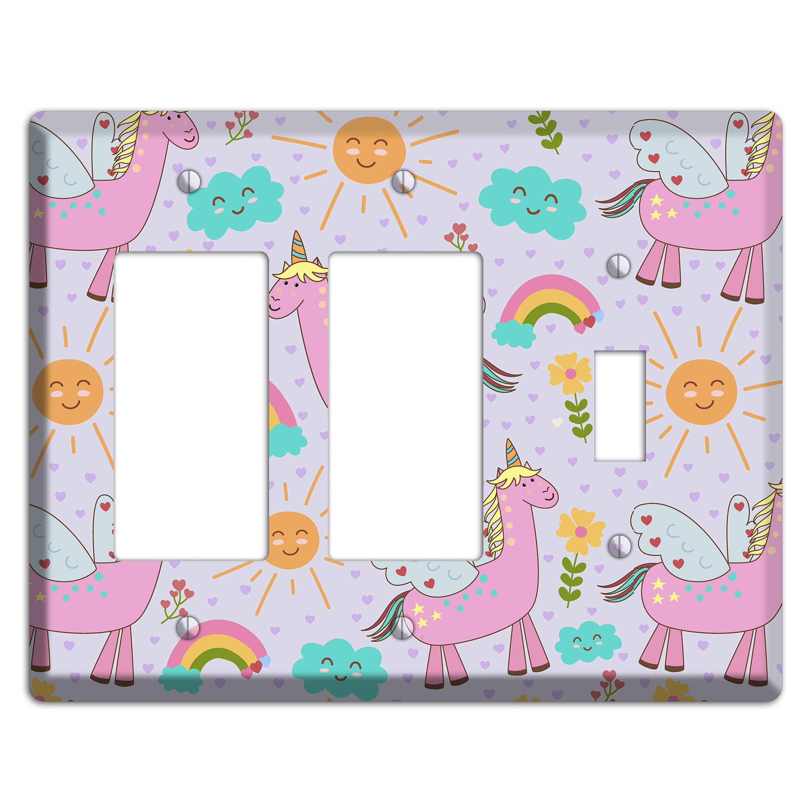 Magic Meadow (Lavender) 2 Rocker / Toggle Wallplate