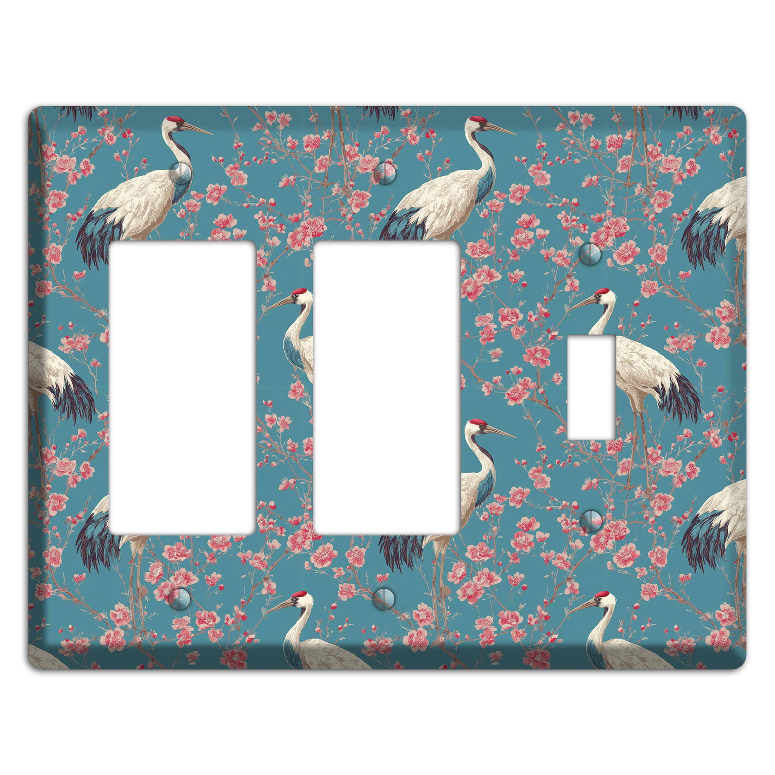 Azure Blossom Vigil 2 Rocker / Toggle Wallplate