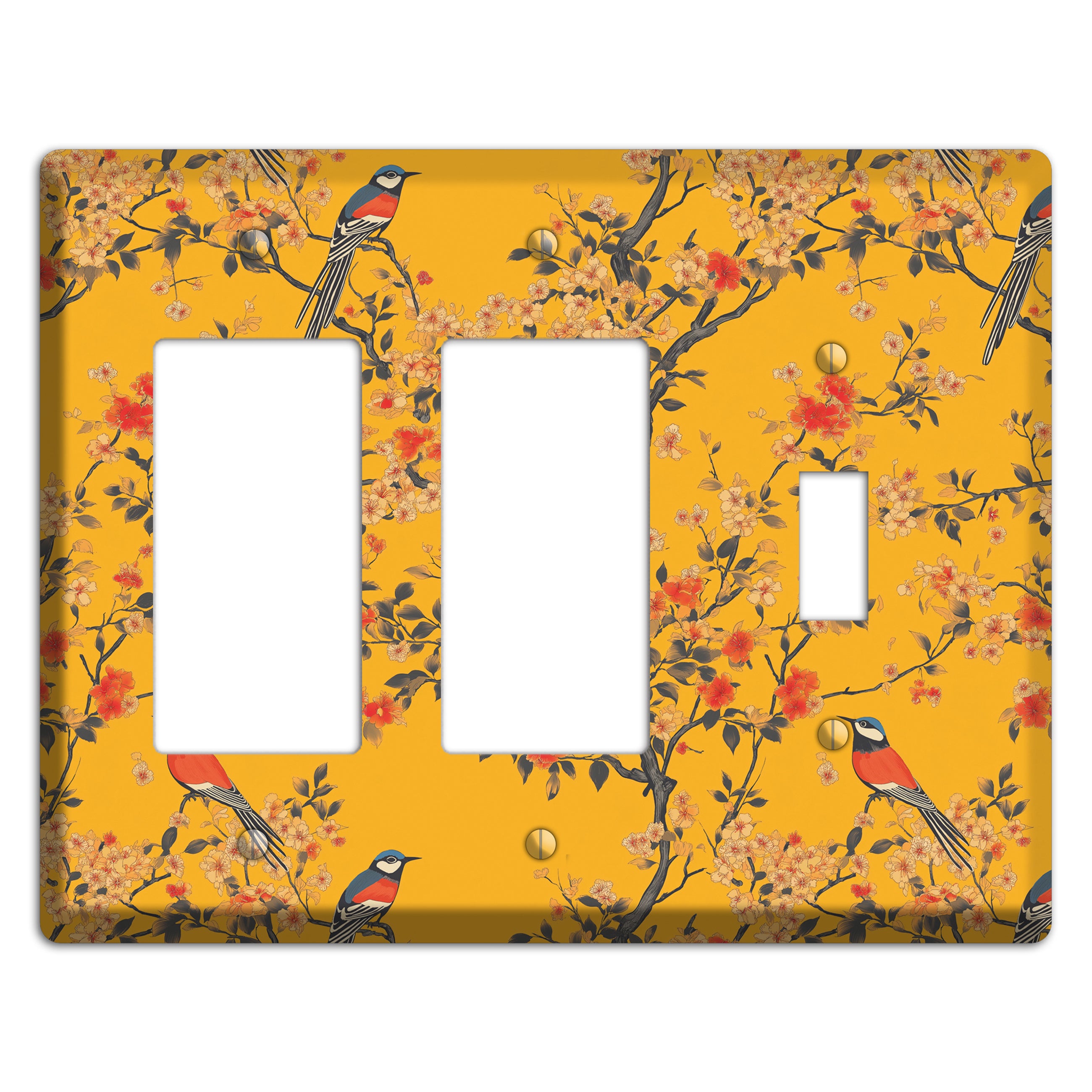 Blossom & Plume 2 Rocker / Toggle Wallplate