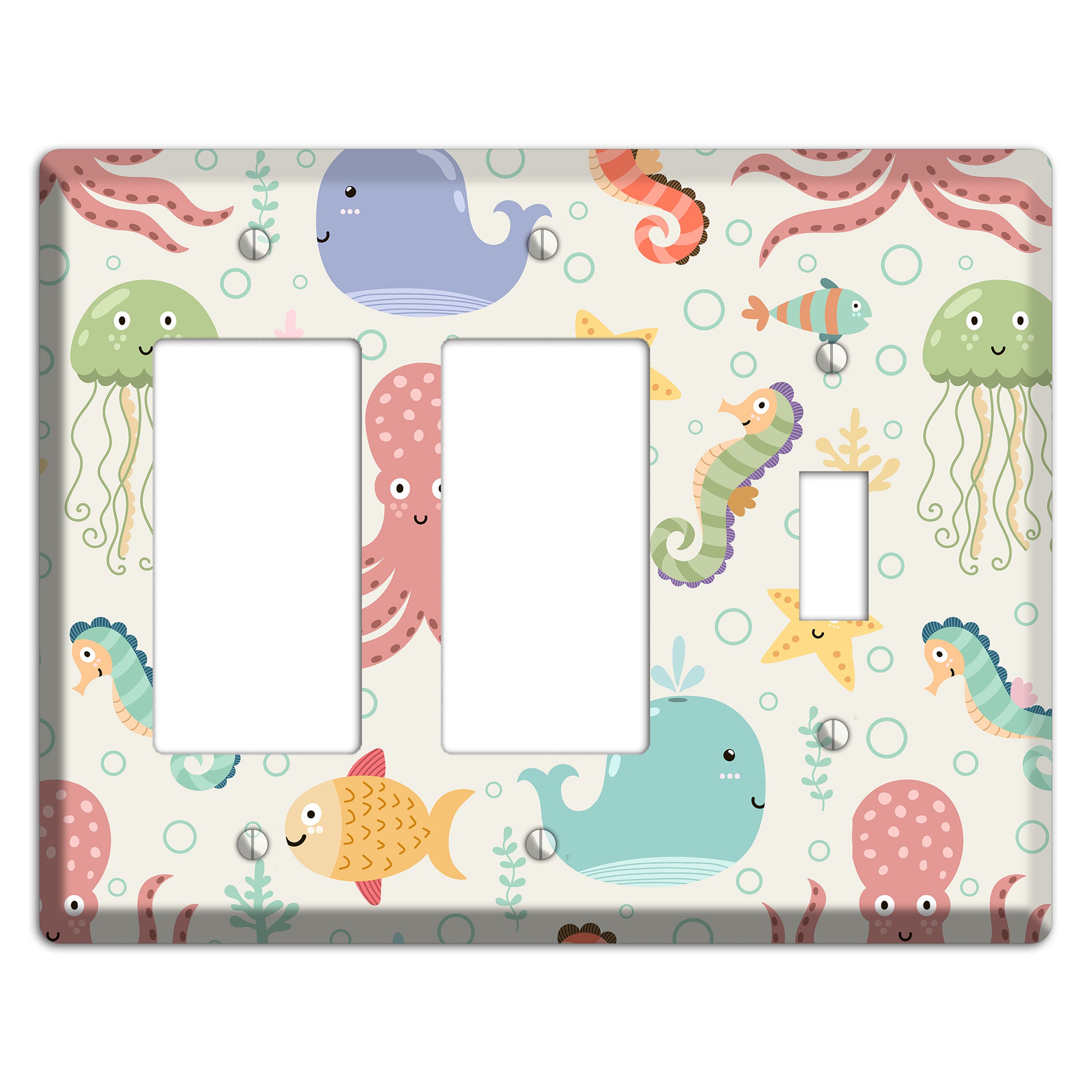 Ocean Buddies 2 Rocker / Toggle Wallplate