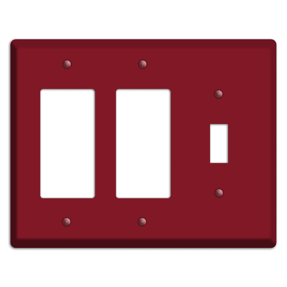 Baxter Burgundy Wine 2 Rocker / Toggle Wallplate