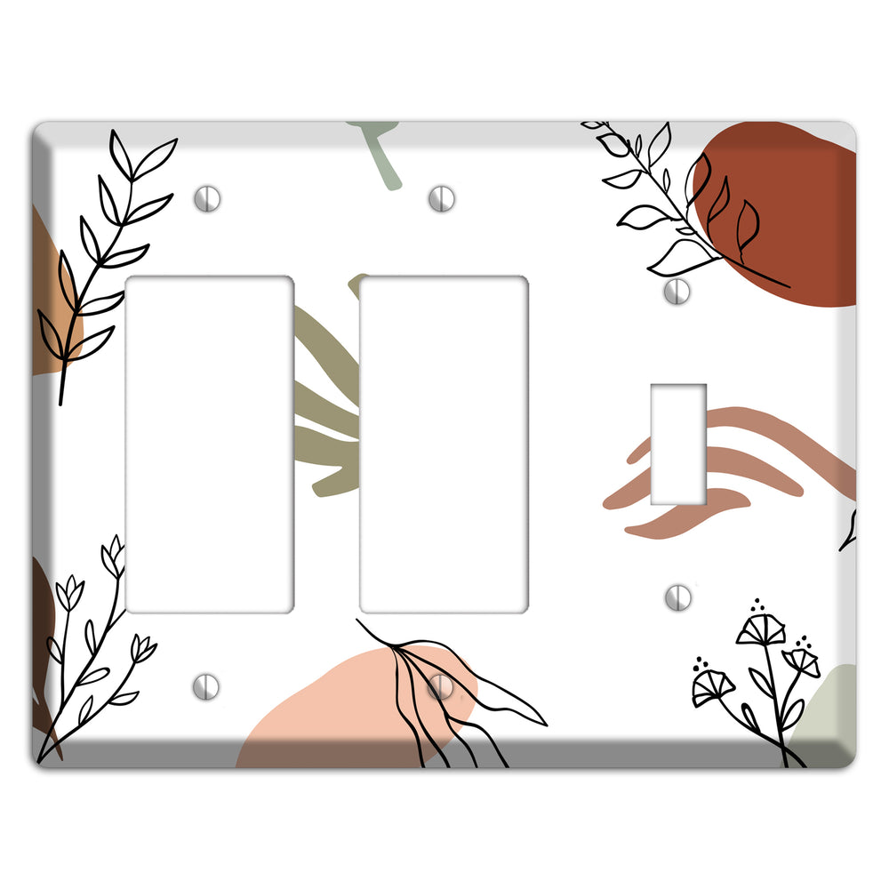 Wildflower & Clay 2 Rocker / Toggle Wallplate