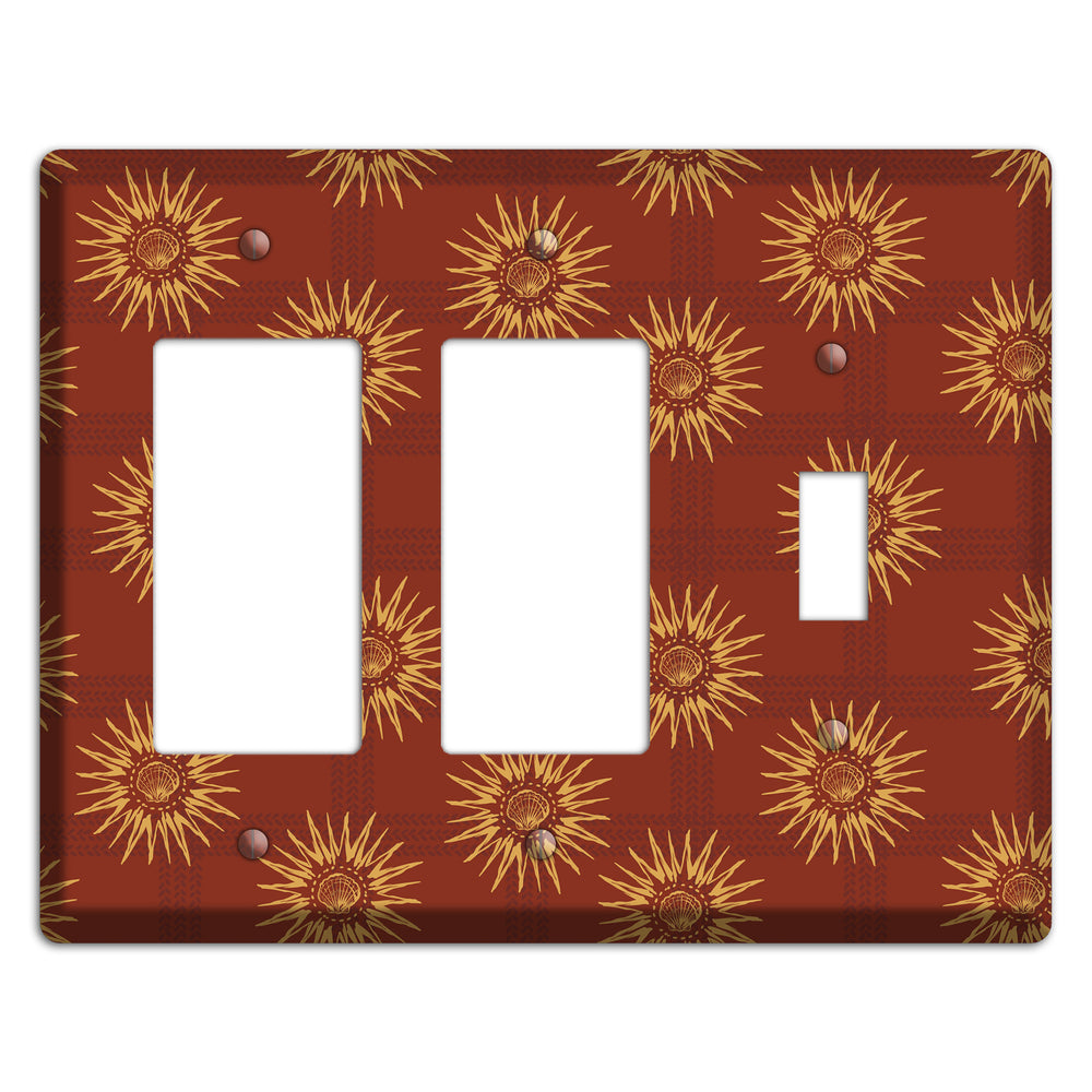 Russet Sun Plaid 2 Rocker / Toggle Wallplate