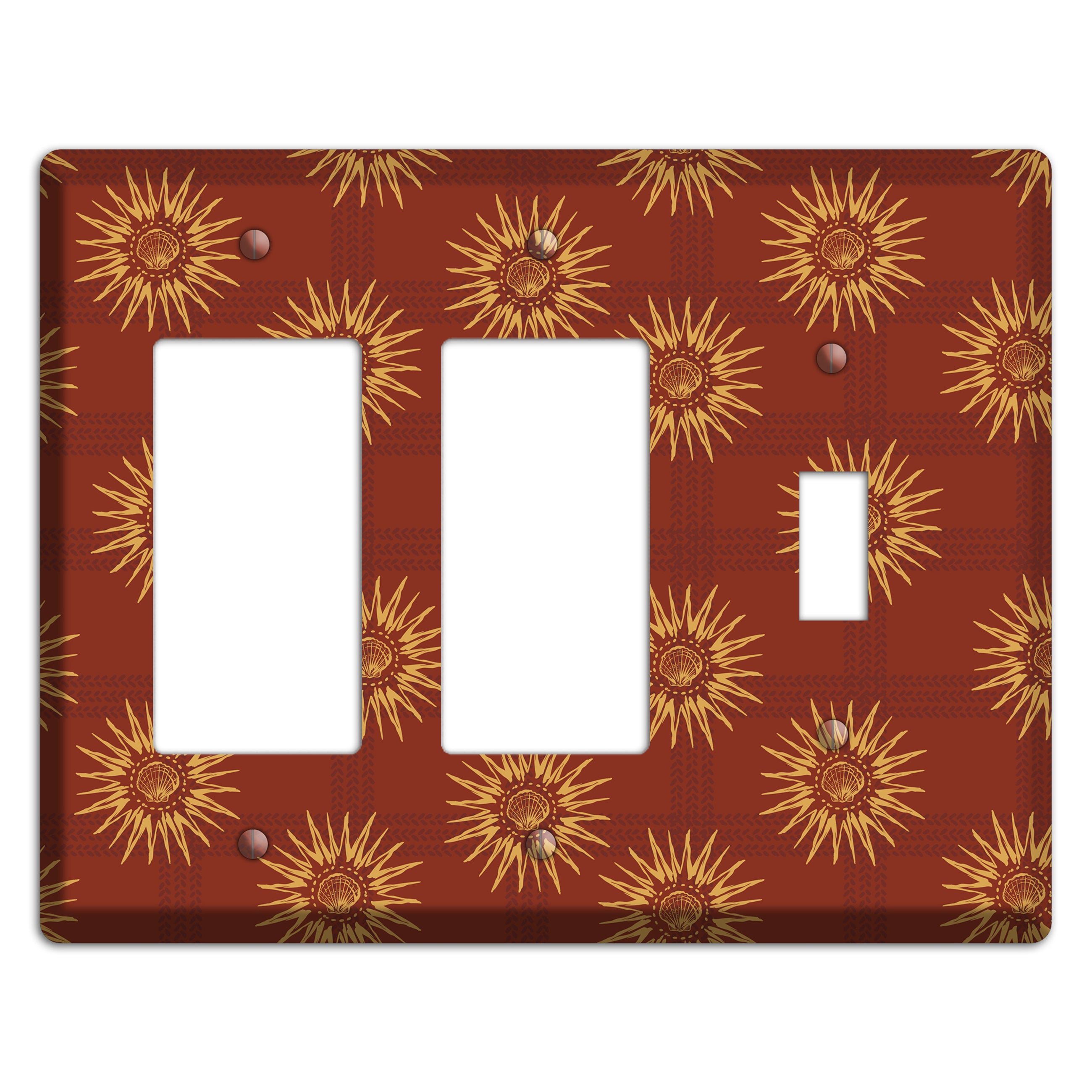 Russet Sun Plaid 2 Rocker / Toggle Wallplate