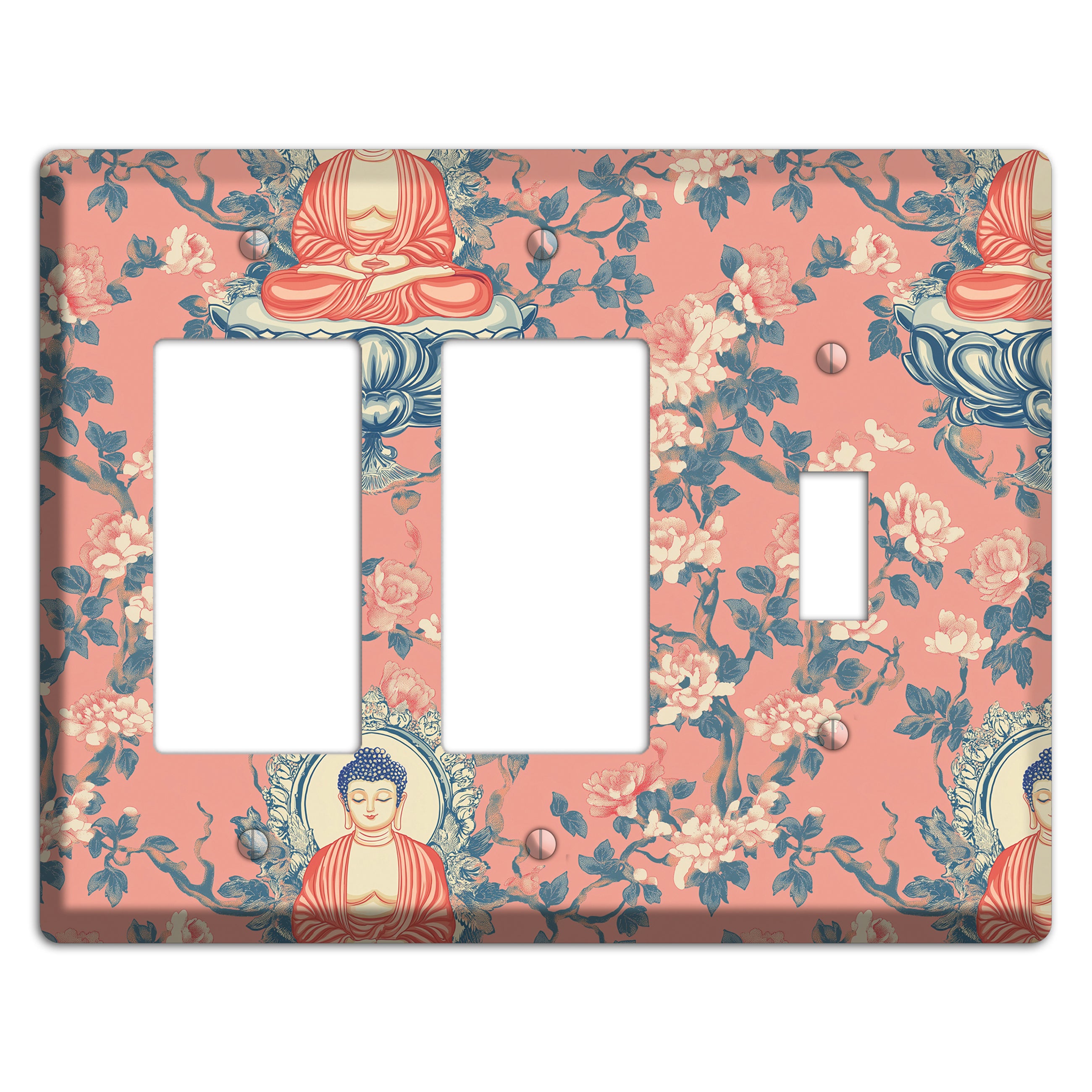 Lotus & Blossom 2 Rocker / Toggle Wallplate
