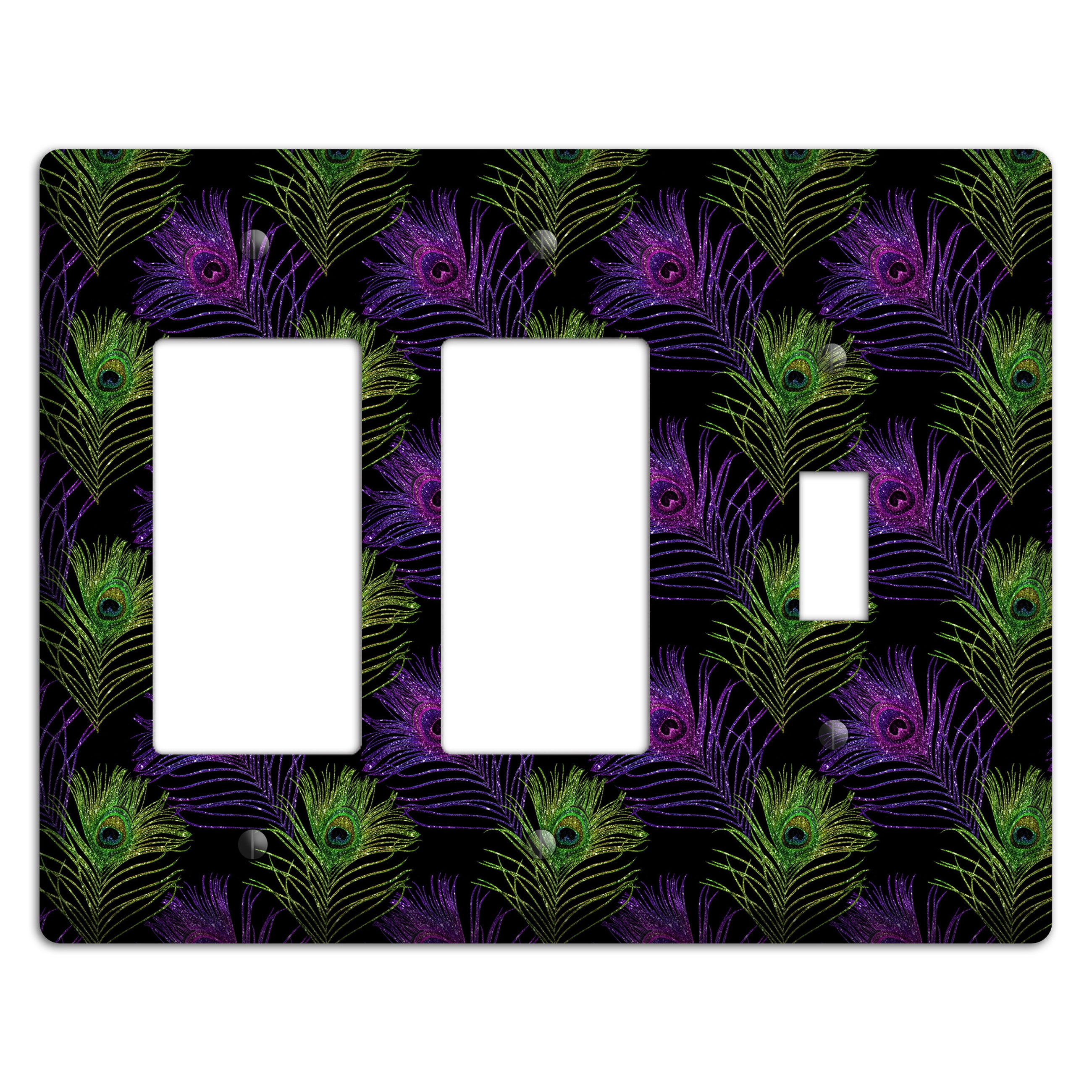 Feathers of the Fête 2 Rocker / Toggle Wallplate