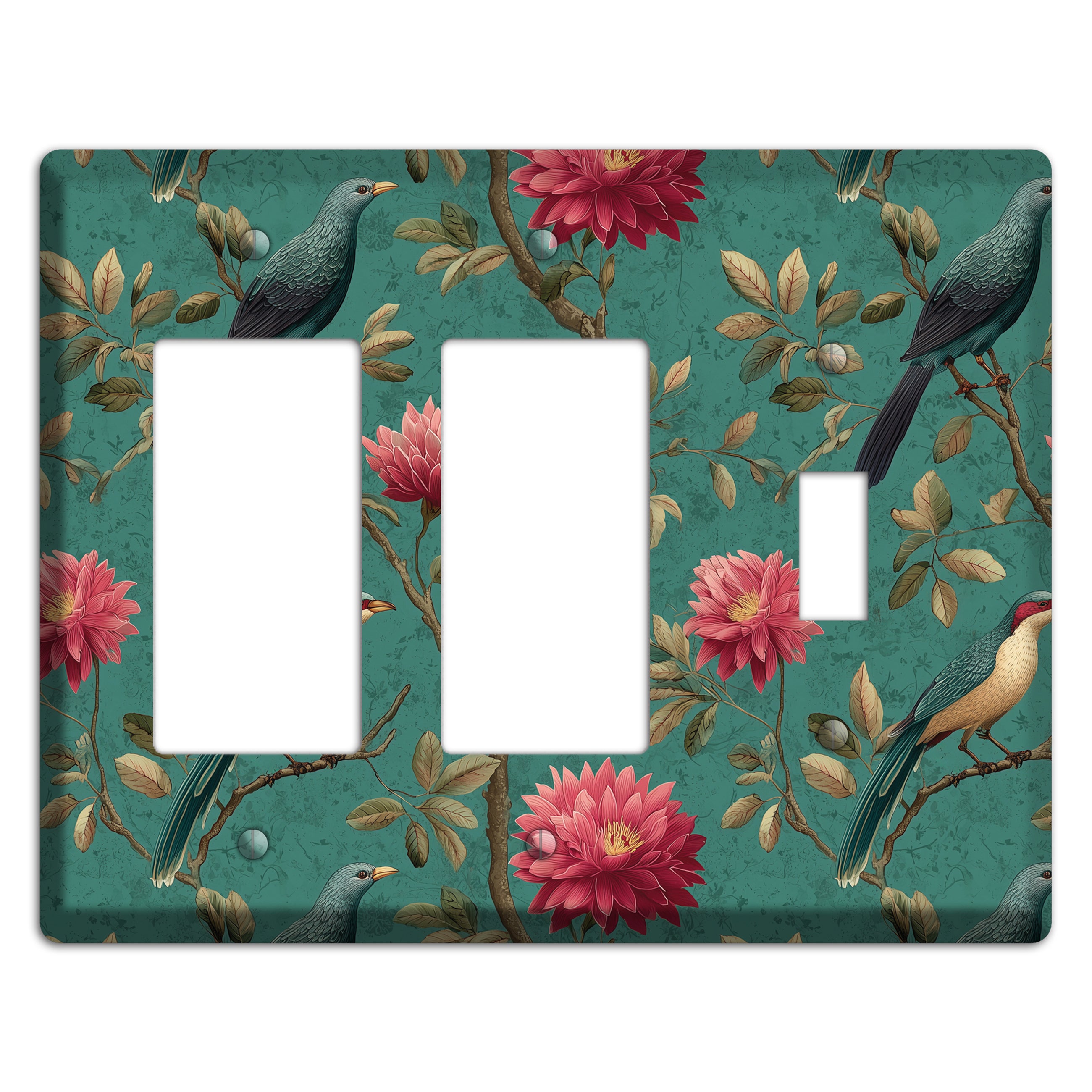 Crimson Perch 2 Rocker / Toggle Wallplate
