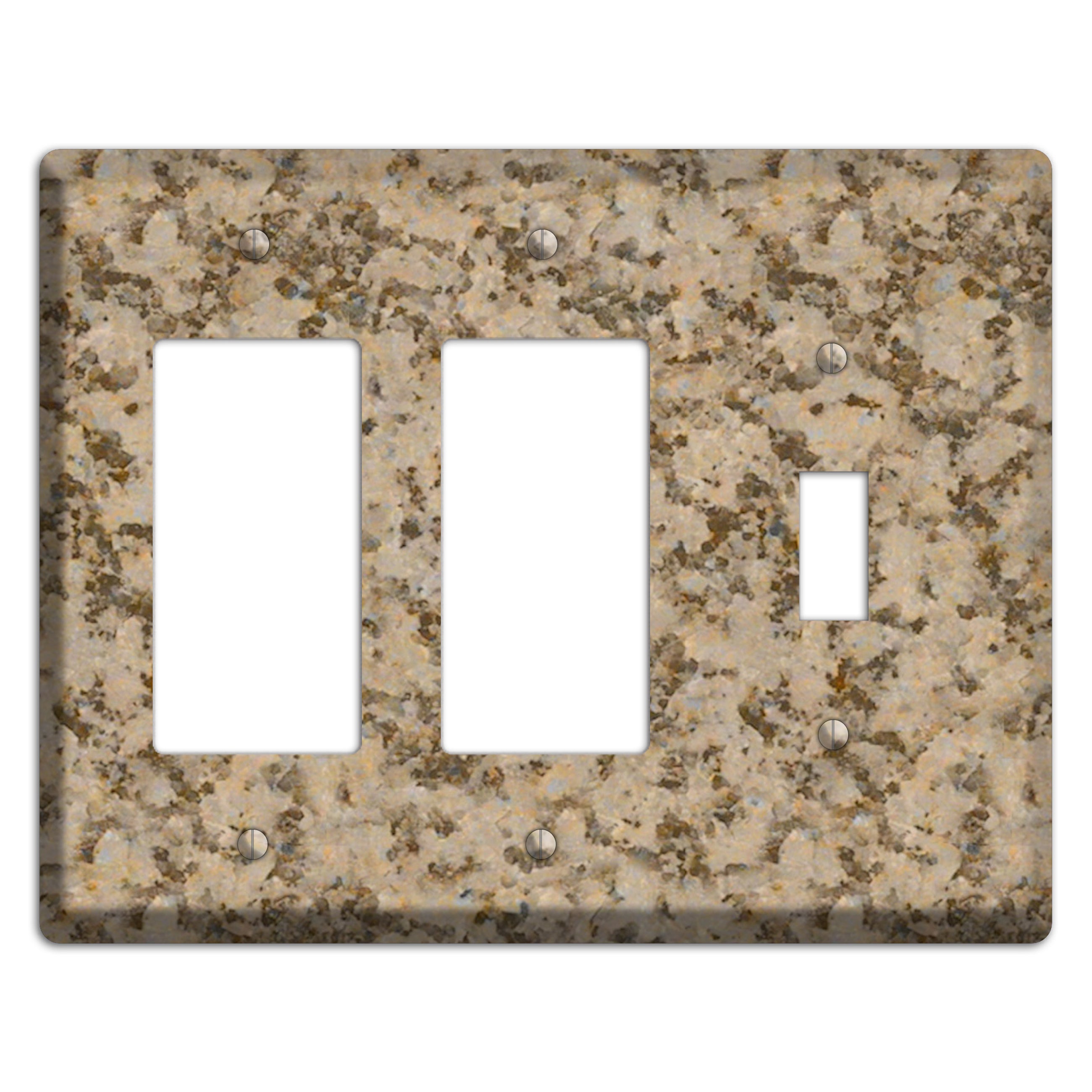 Giallo Santa Cecilia Granite 2 Rocker / Toggle Wallplate