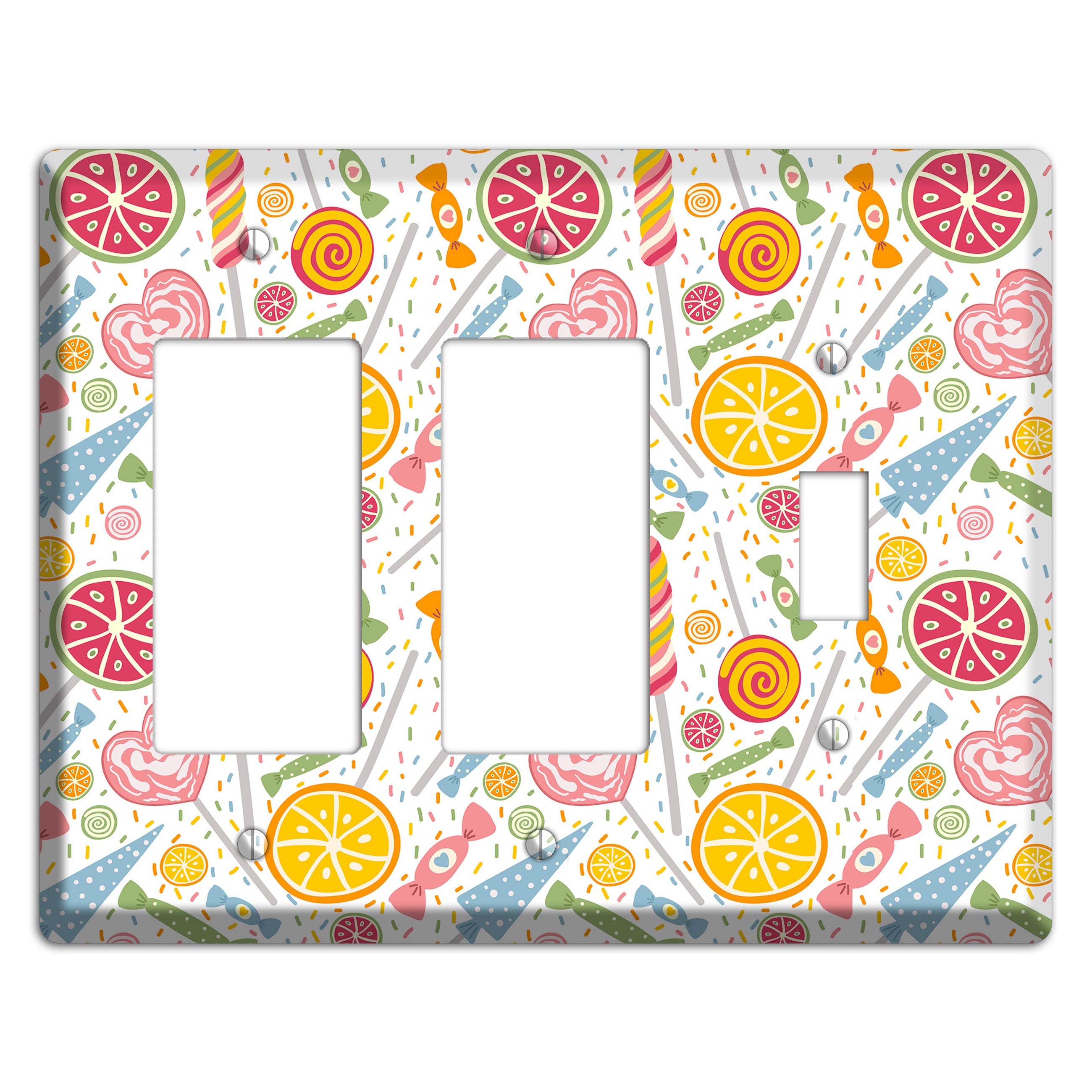 Candy Carnival (White) 2 Rocker / Toggle Wallplate