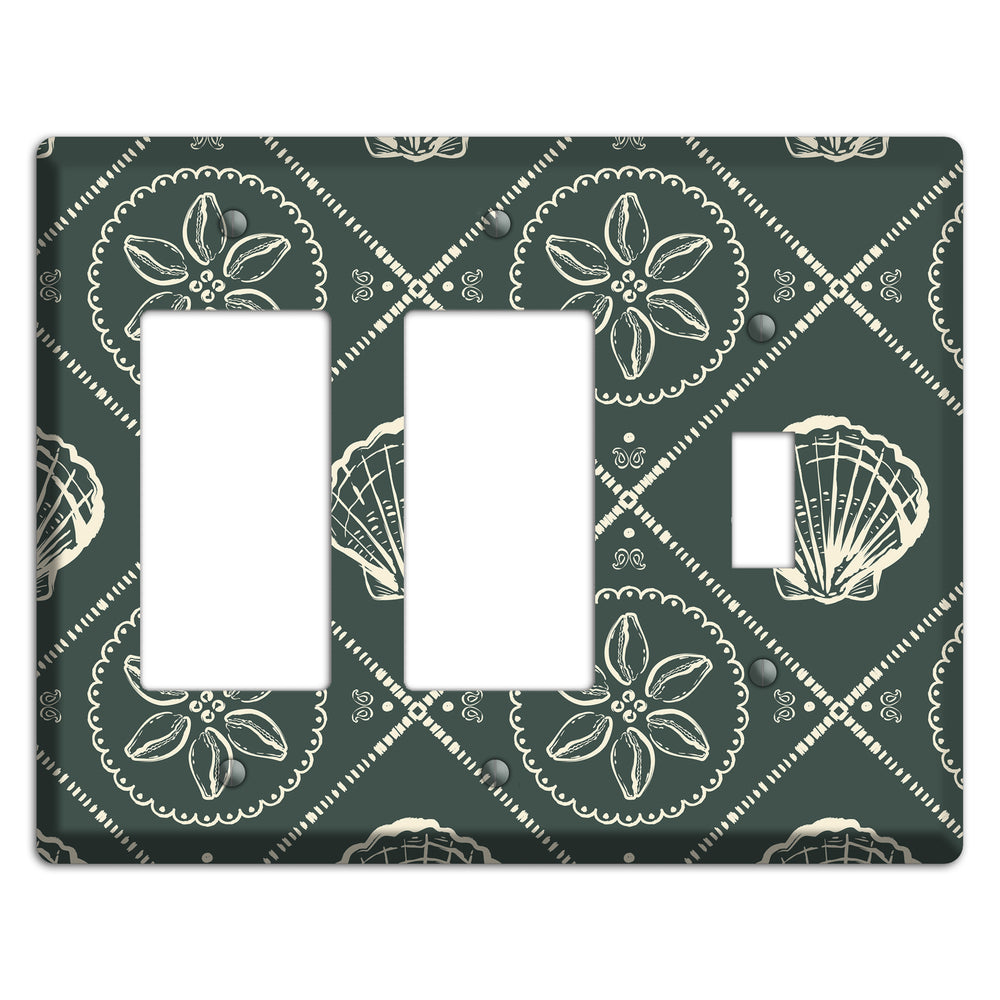 Slate Cowrie Medallion 2 Rocker / Toggle Wallplate
