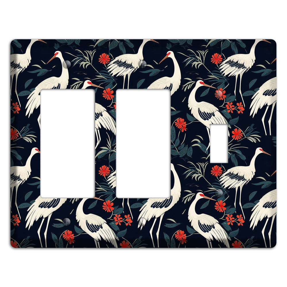 Midnight Plume Garden 2 Rocker / Toggle Wallplate