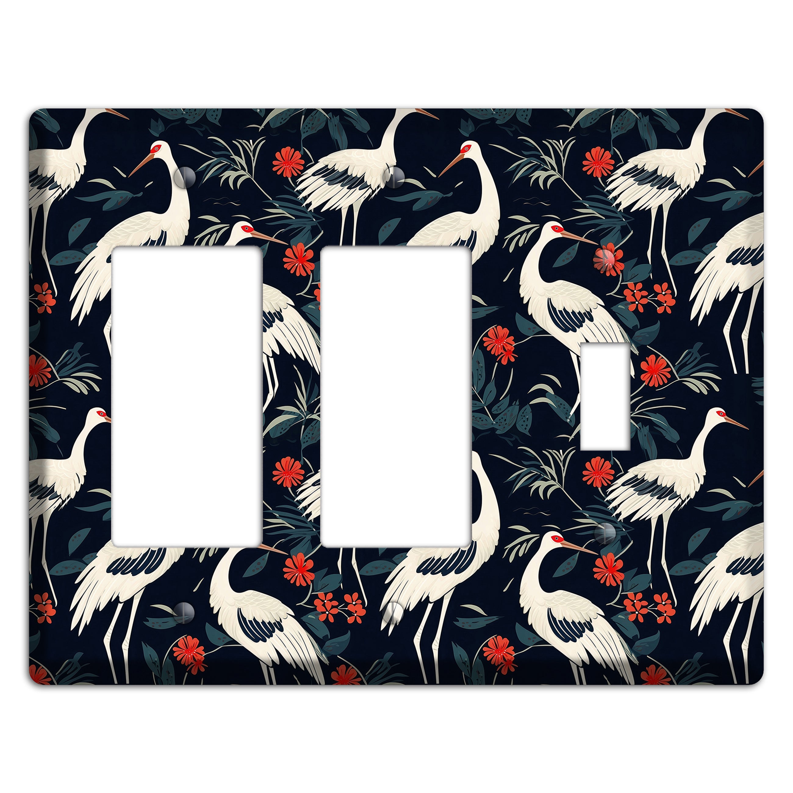 Midnight Plume Garden 2 Rocker / Toggle Wallplate