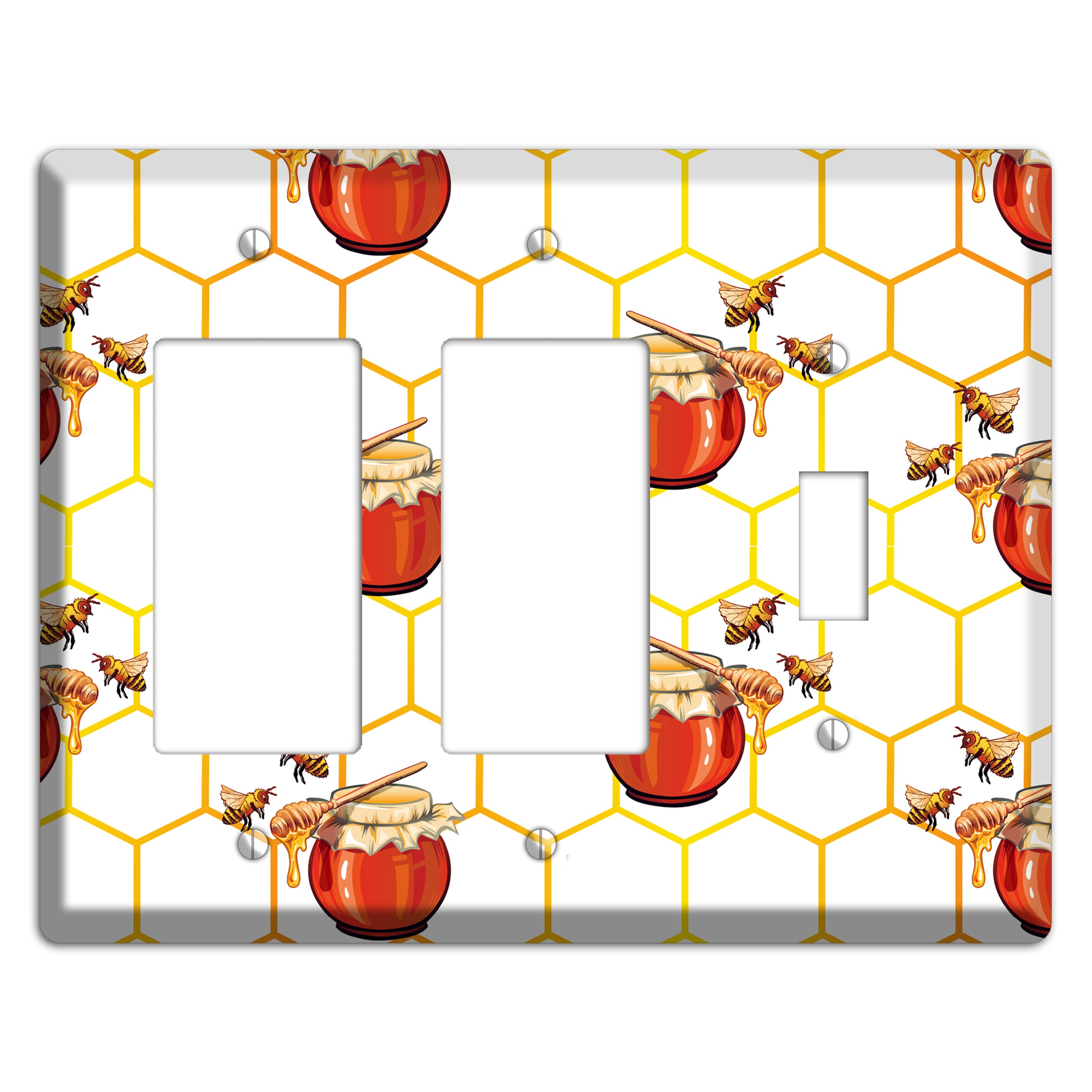 Honeypot & Hive 2 Rocker / Toggle Wallplate