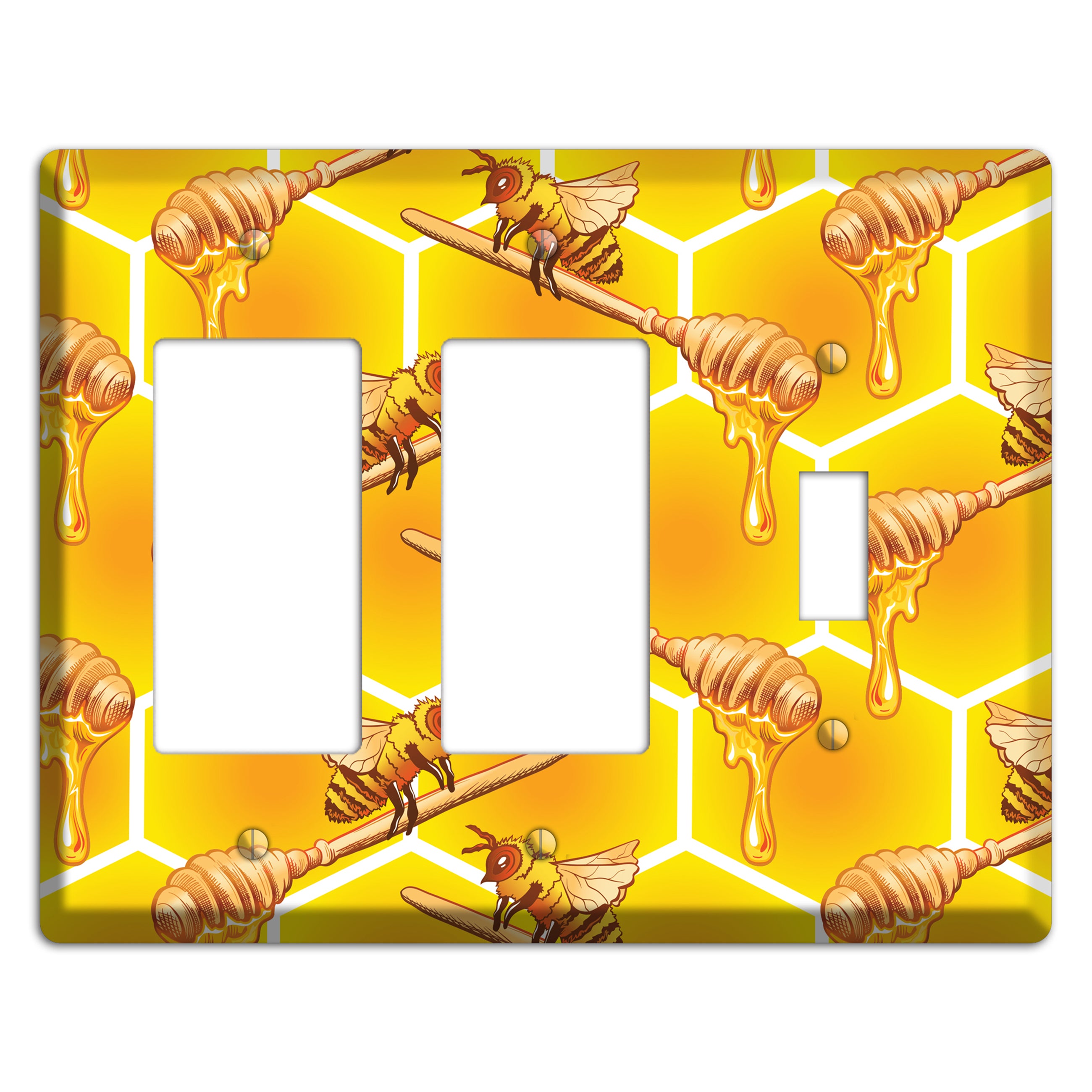 Golden Hive Ritual 2 Rocker / Toggle Wallplate