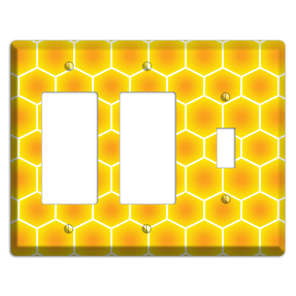 Liquid Gold Grid 2 Rocker / Toggle Wallplate