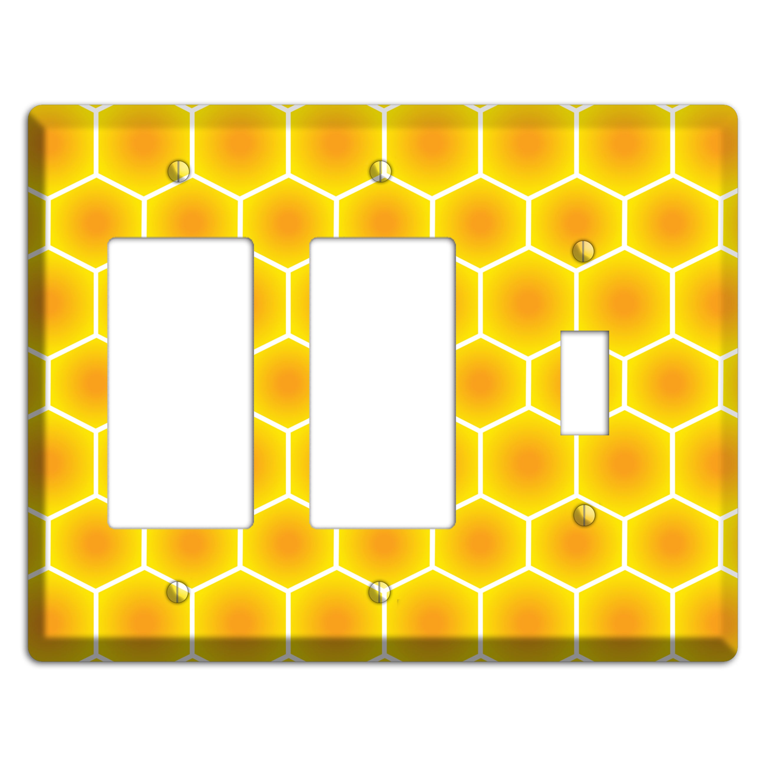 Liquid Gold Grid 2 Rocker / Toggle Wallplate