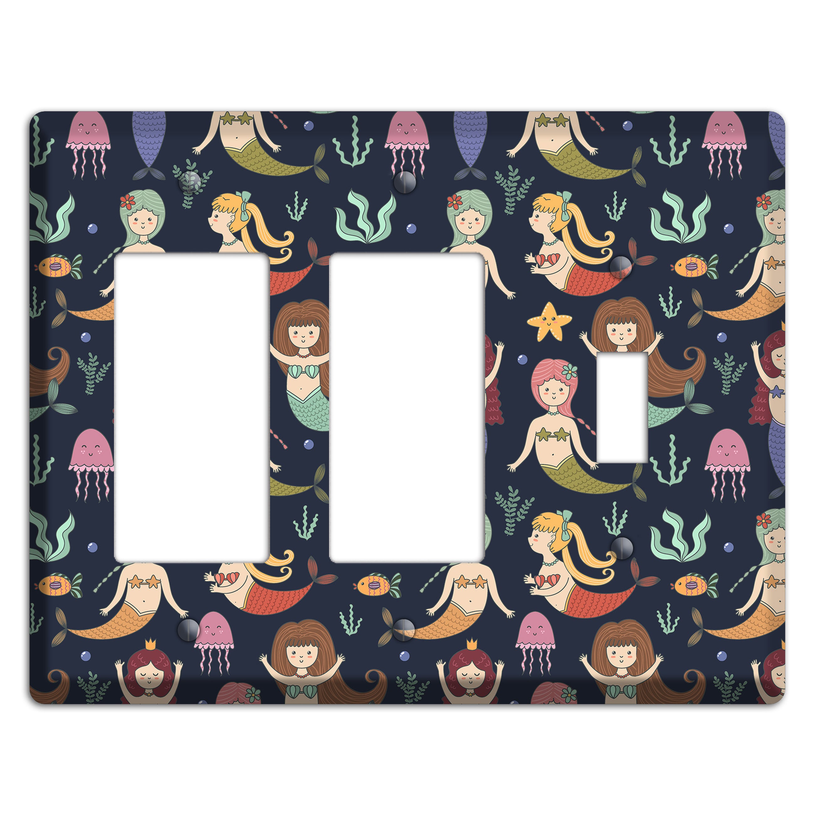 Mermaid Lagoon Party 2 Rocker / Toggle Wallplate