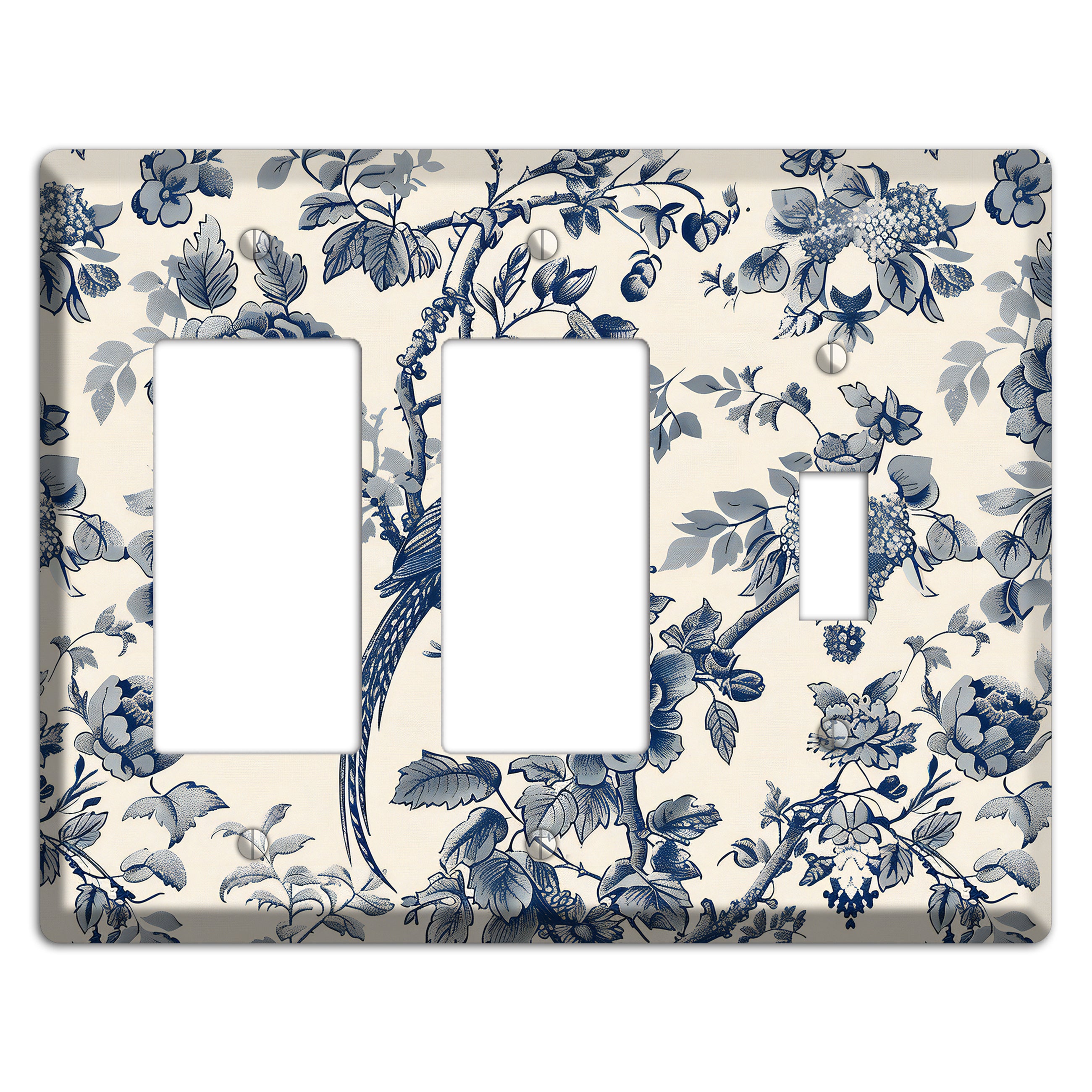Pheasant & Peony 2 Rocker / Toggle Wallplate