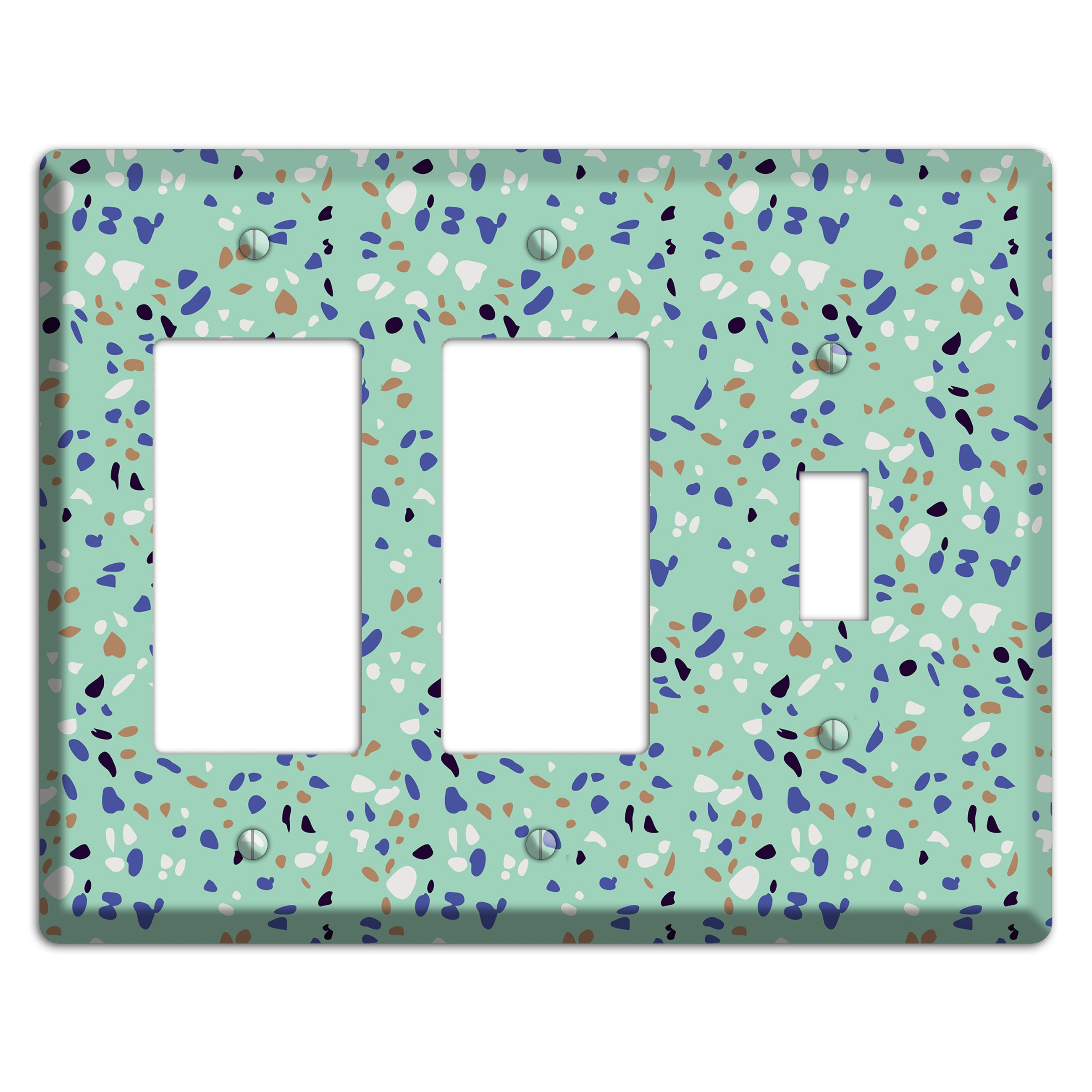 Sea Breeze Confetti 2 Rocker / Toggle Wallplate