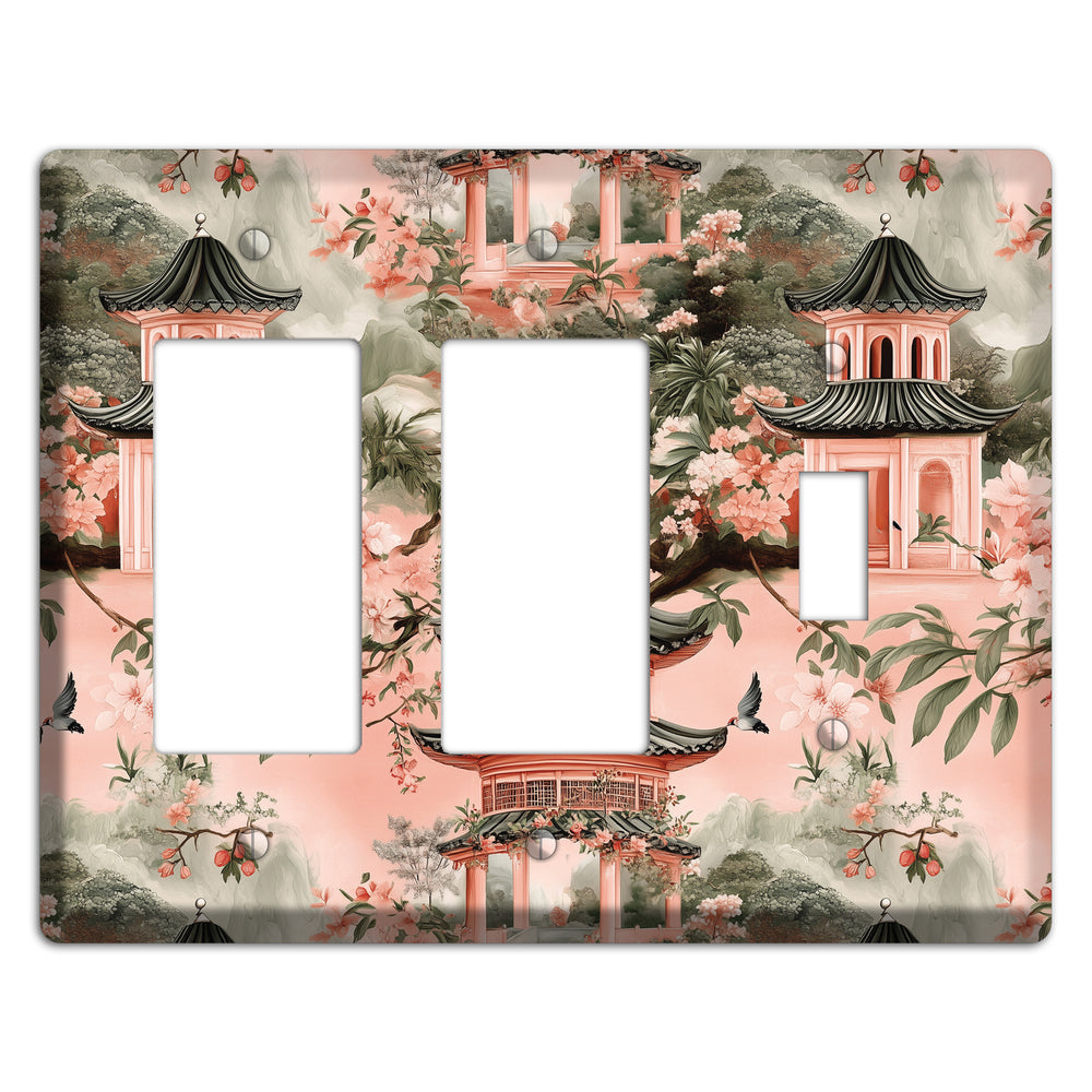 Pagoda & Plum 2 Rocker / Toggle Wallplate